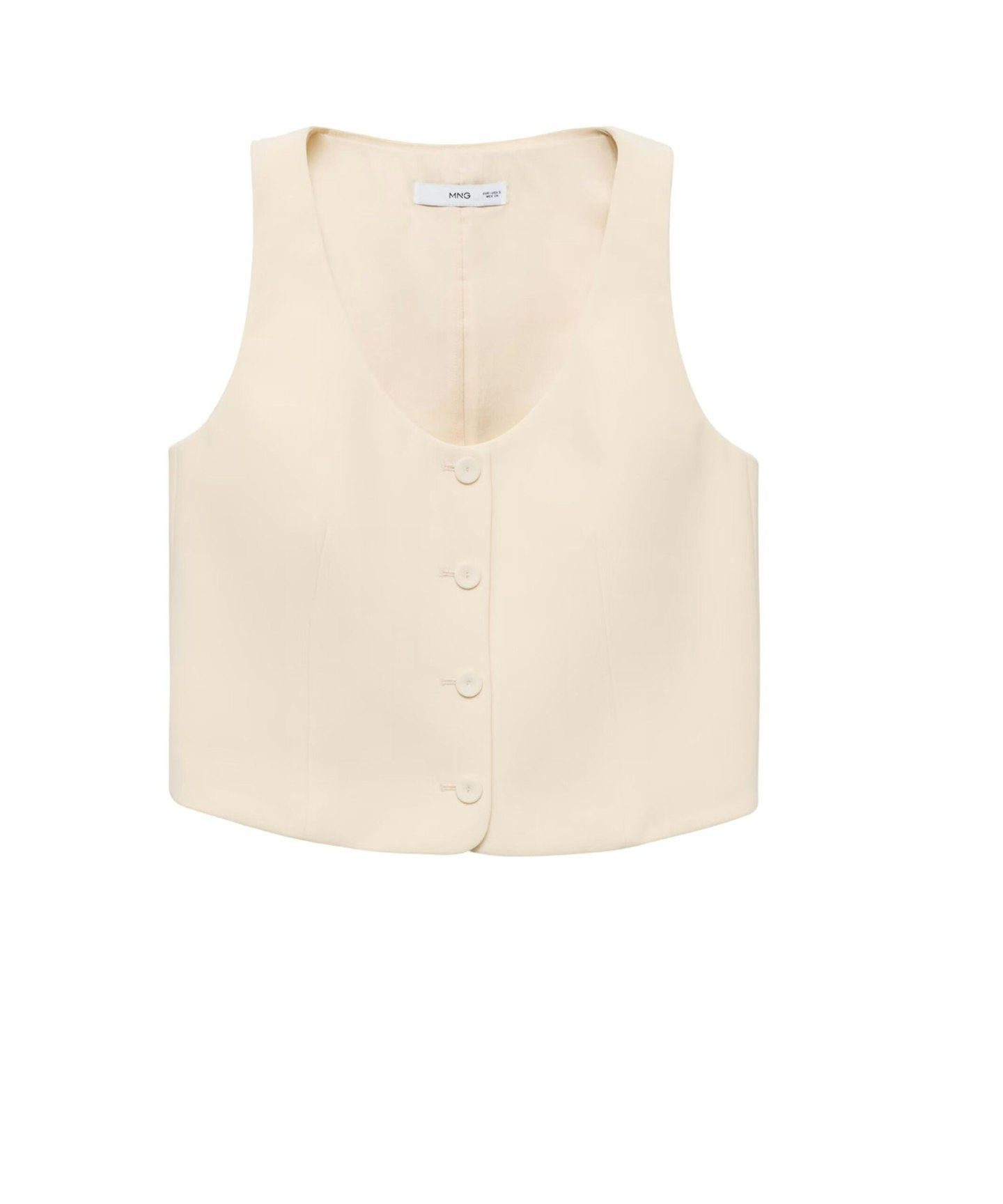 Mango Suit Waistcoat with Button