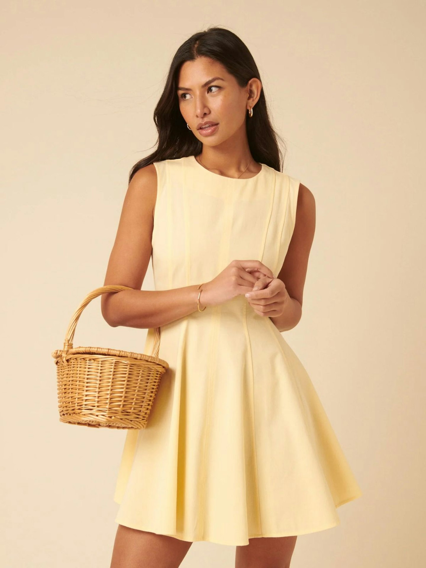 Nobody's Child, Butter Yellow Brynn Mini Dress