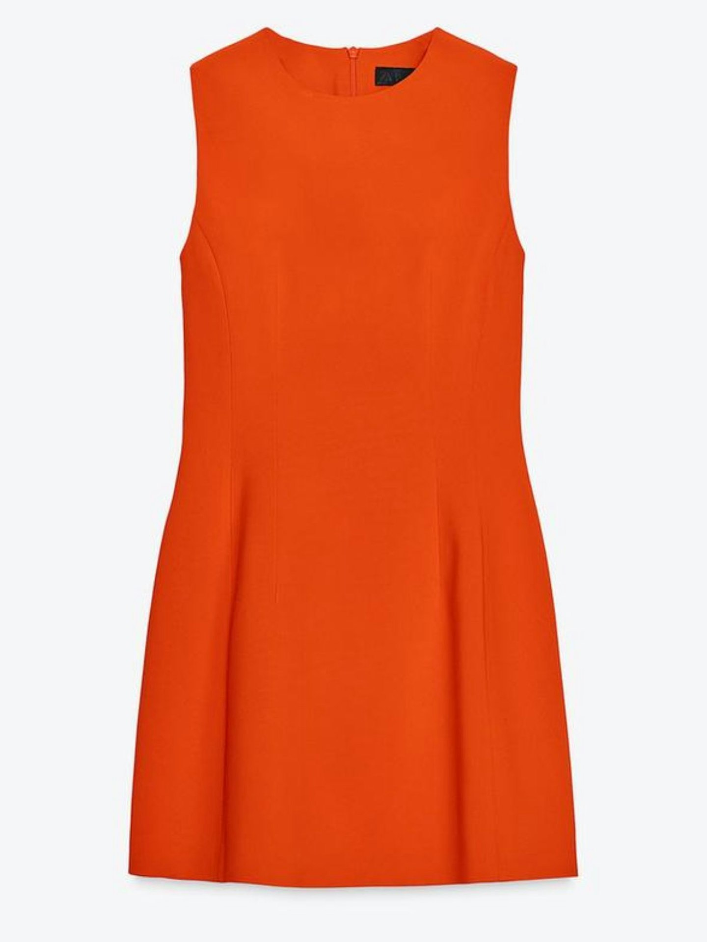 Zara, ZW Collection Short Voluminous Dress in Orange