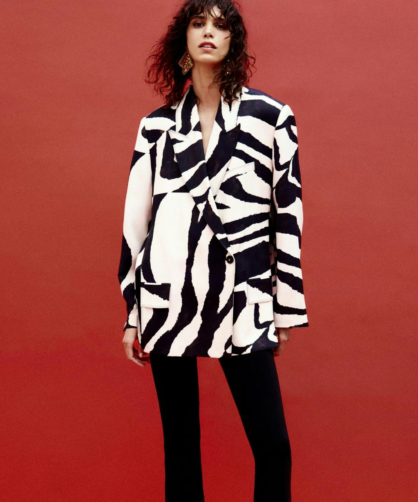 Zara Zebra Print Blazer 