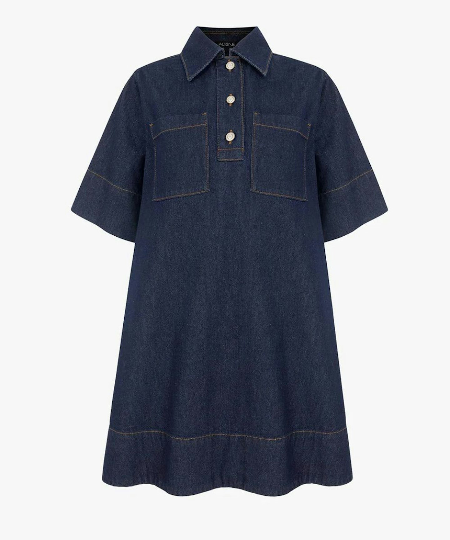 Aligne, Gracie Denim Pocket Mini Dress
