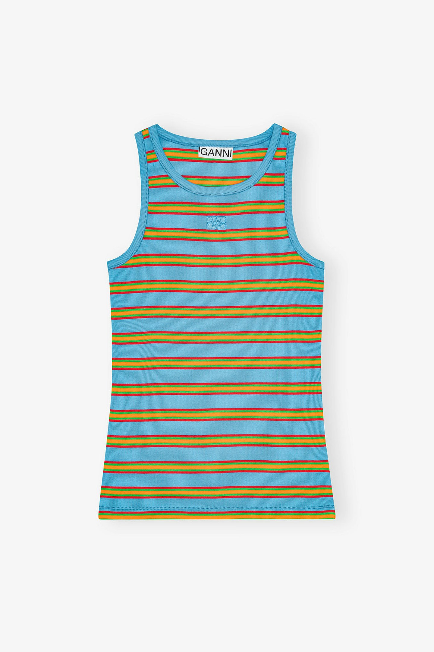 Ganni, Multicolour Striped Rib Tank Top