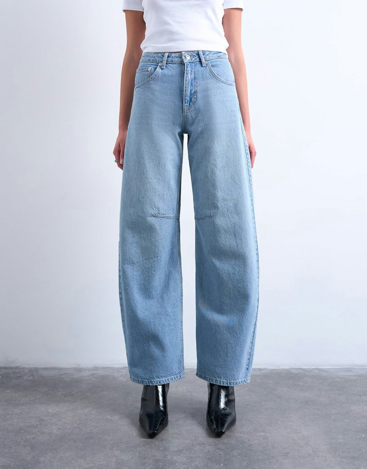 Topshop Barrel High Rise Jeans 