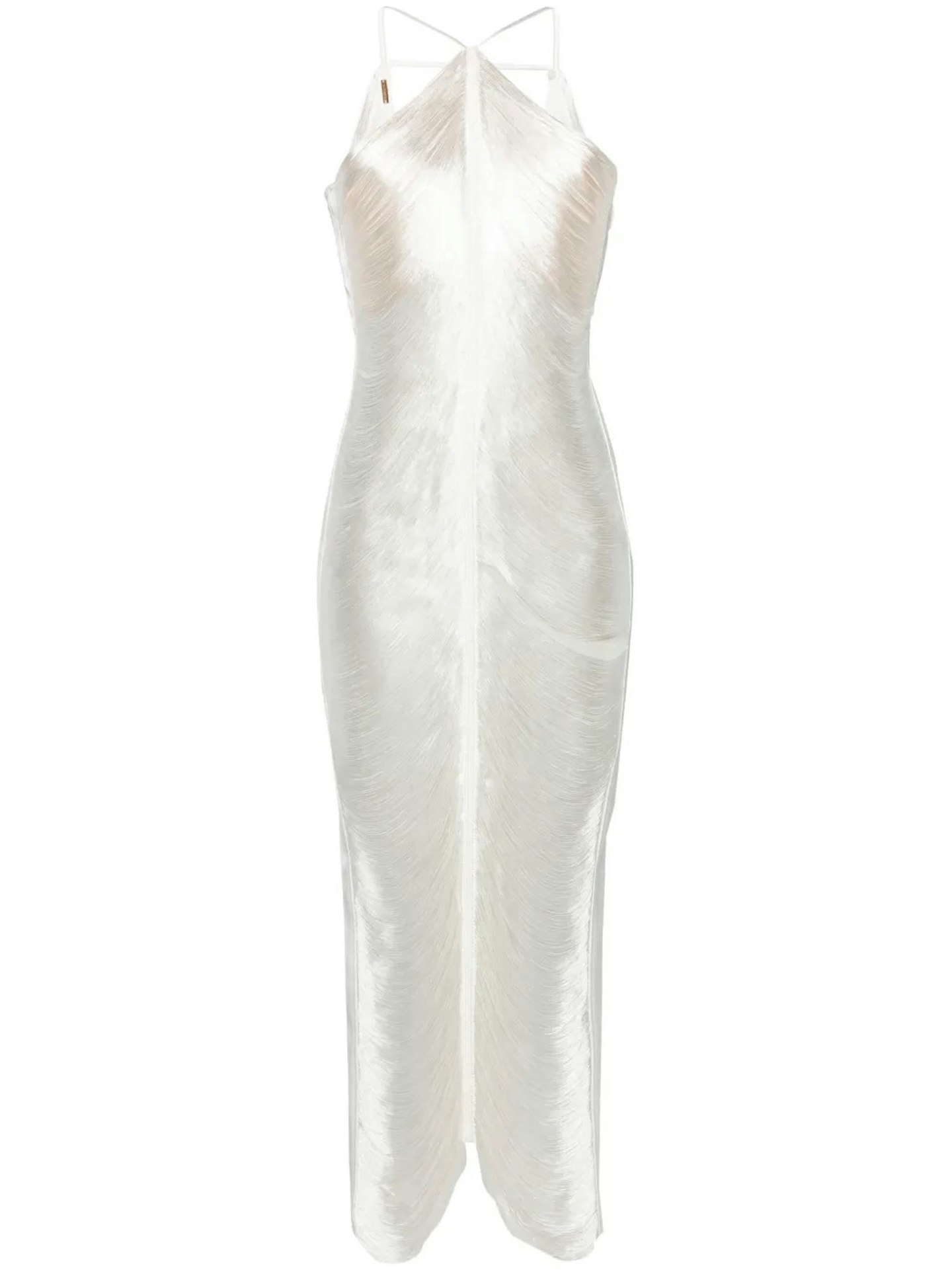 Cult Gaia, Renata Halterneck Fringed Gown