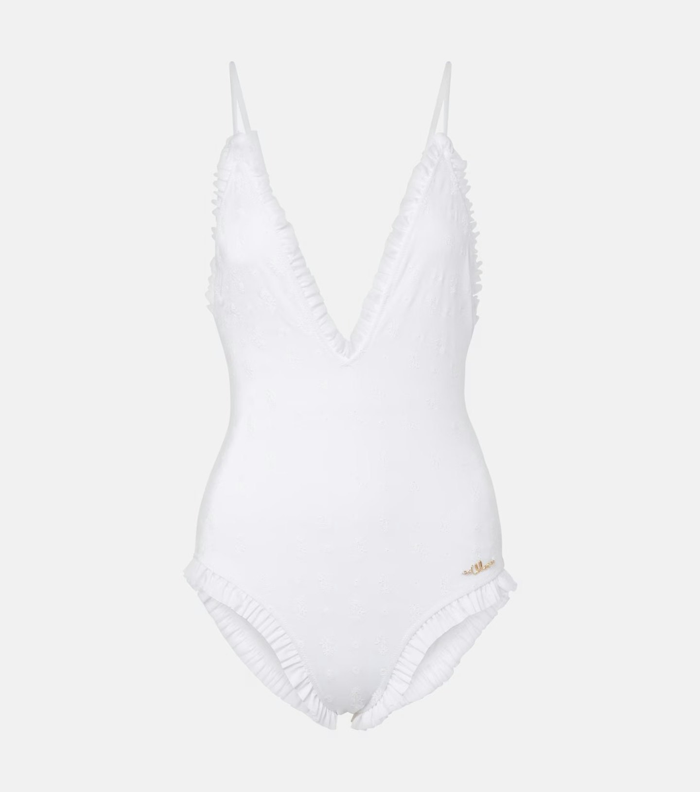 Chloé Broderie Anglaise Ruffled Swimsuit
