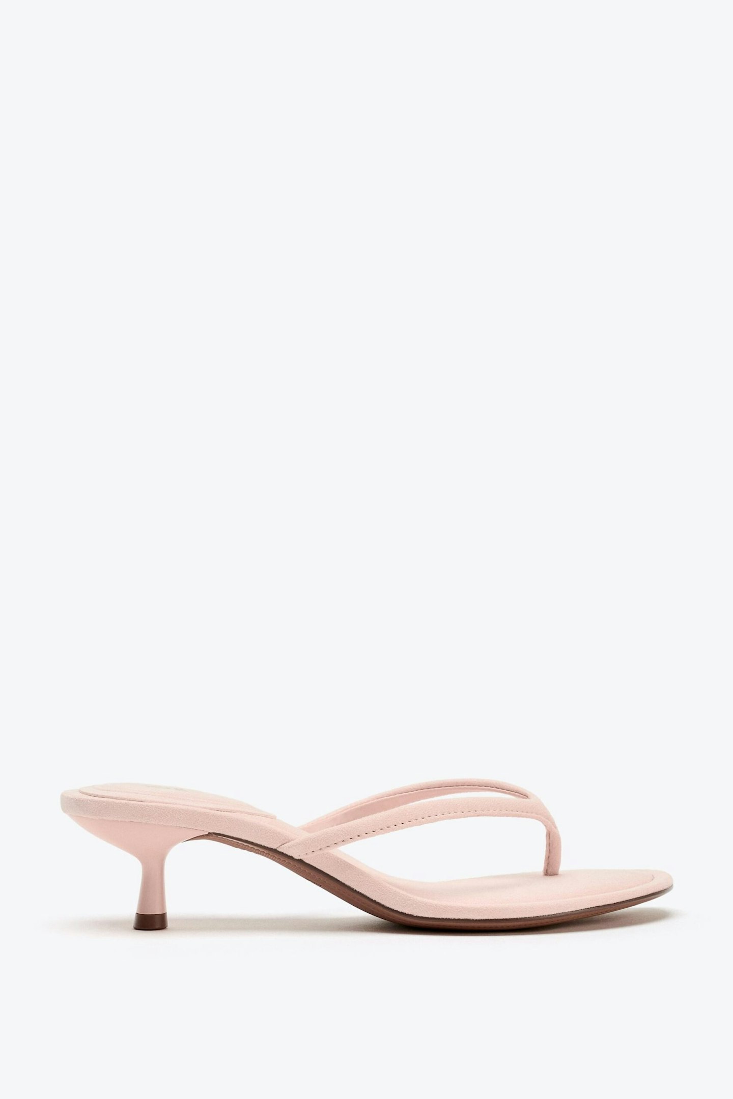 Zara pink heeled flip flops