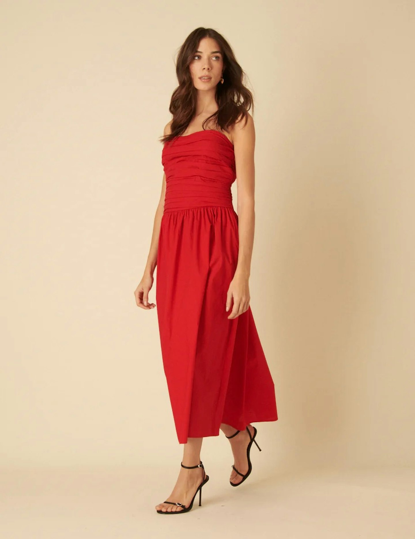 Nobody’s Child, Red Bandeau Felicity Midi Dress