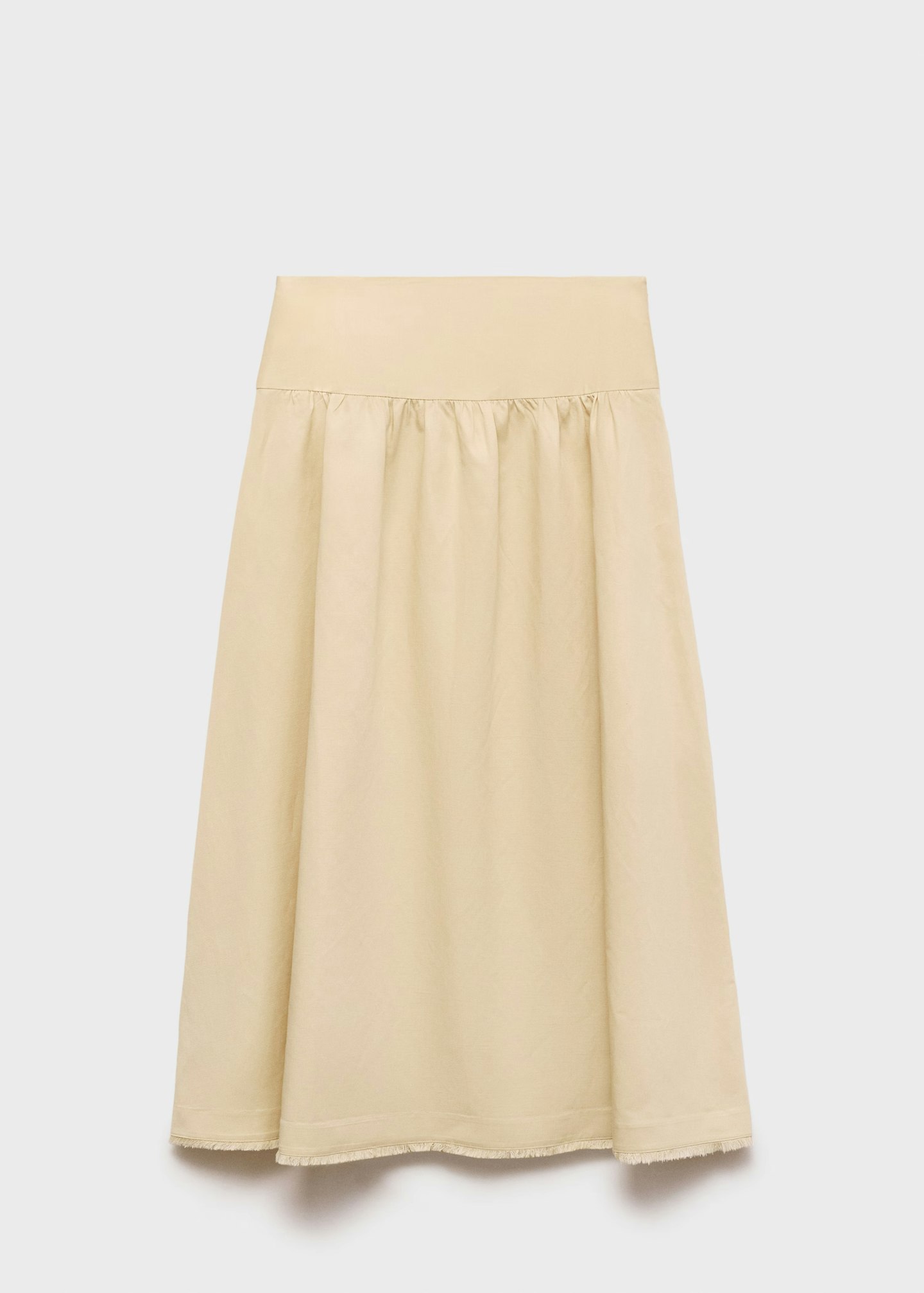 Mango Midi Skirt With Frayed Ends