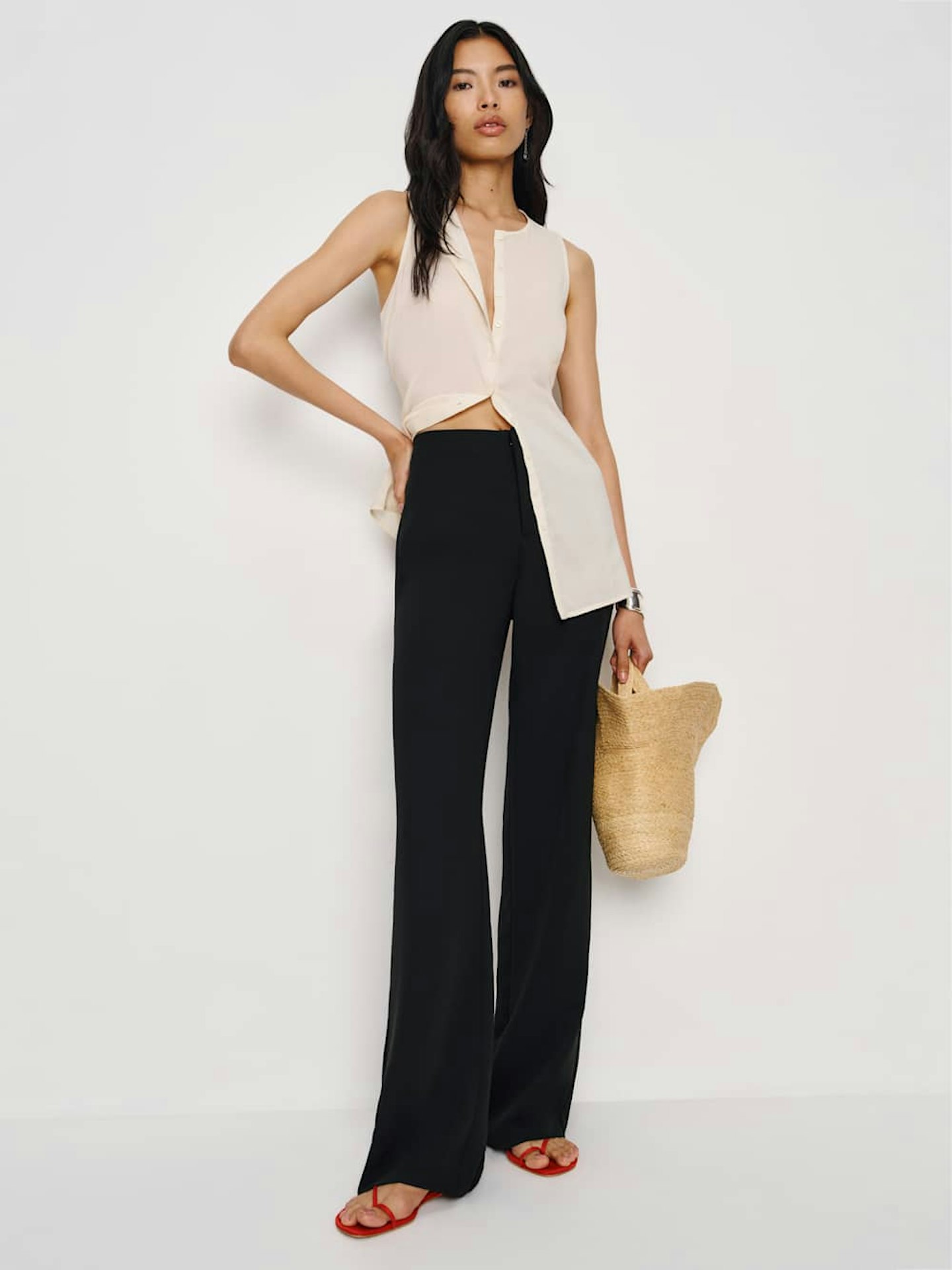 reformation Vida High Rise Trousers