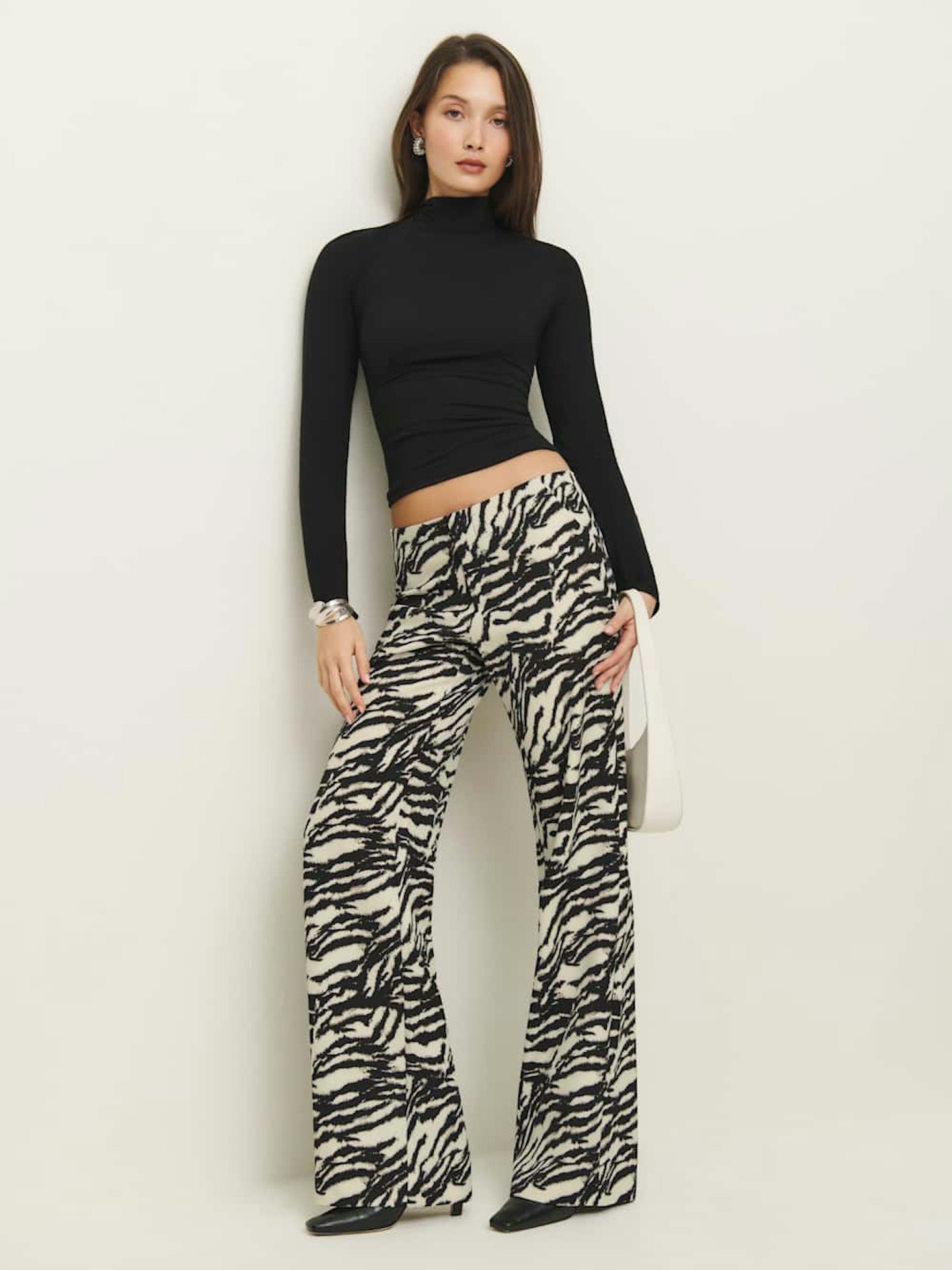 Vida Low Rise Trousers in Zebra