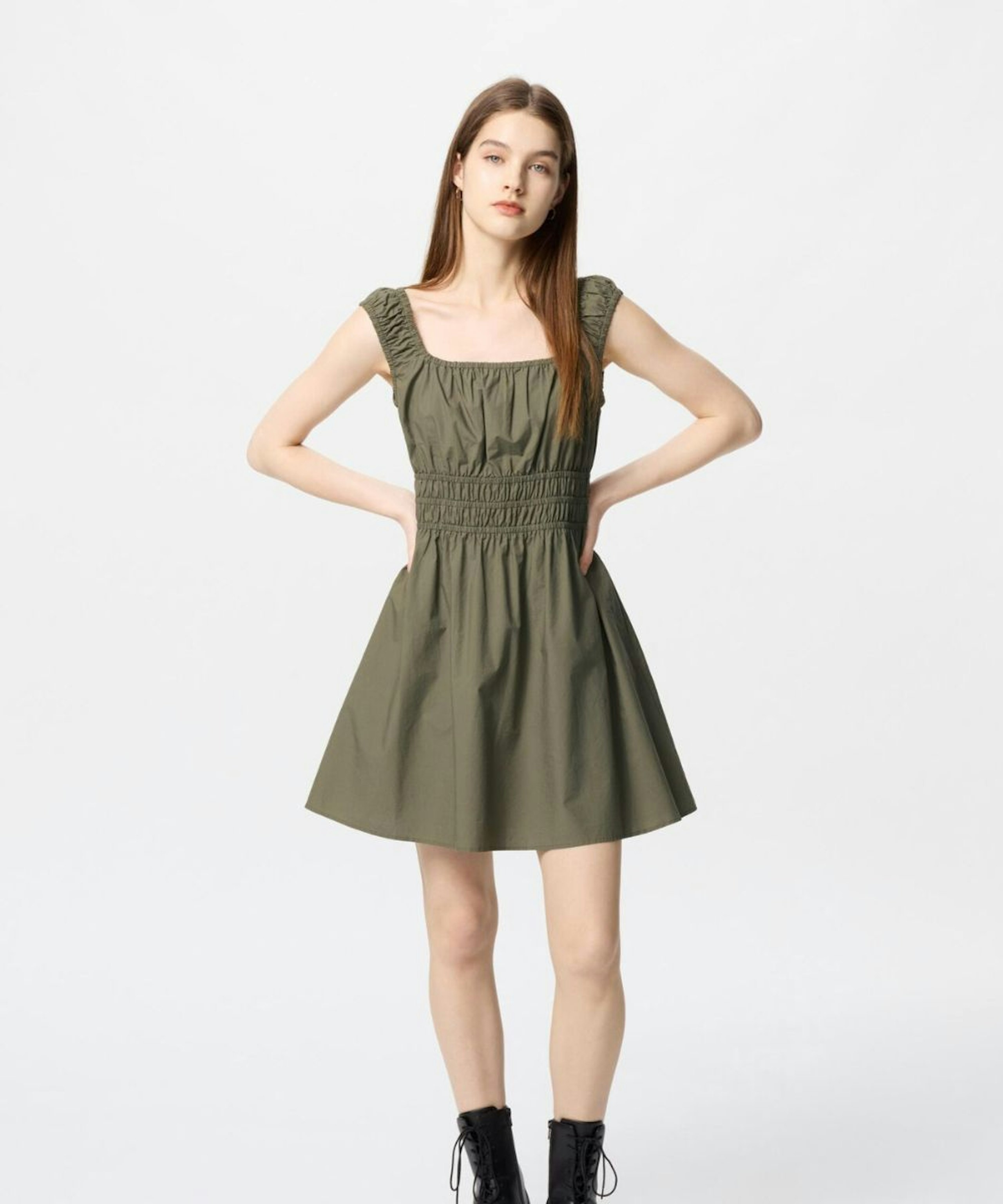 cotton gathered mini dress uniqlo This Under £20 Is A Staple In My Summer Wardrobe Color:Royal blue Younrui Women's Plus Size Customizable Midi dress