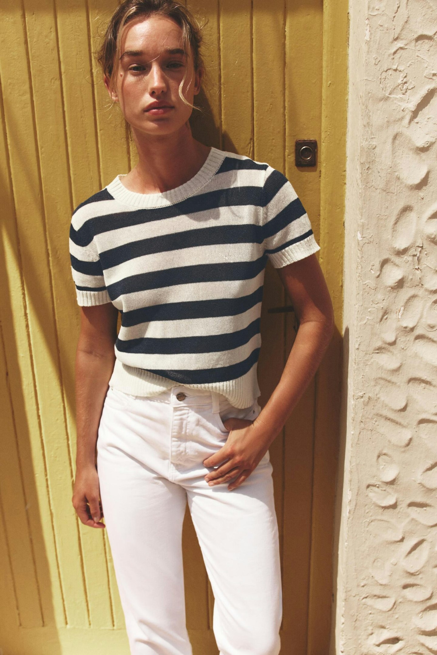 Zara, Striped Knit Top
