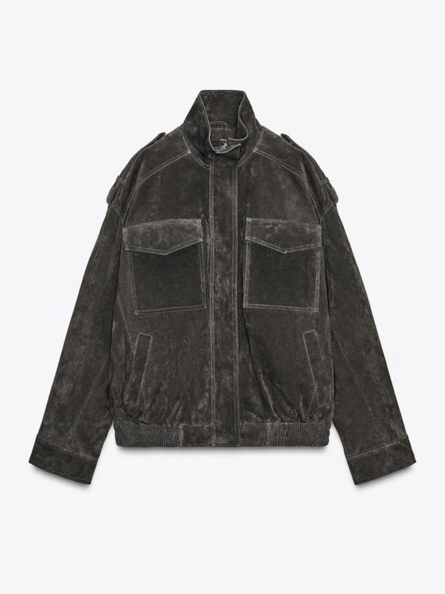 Zara, Suede Leather Jacket