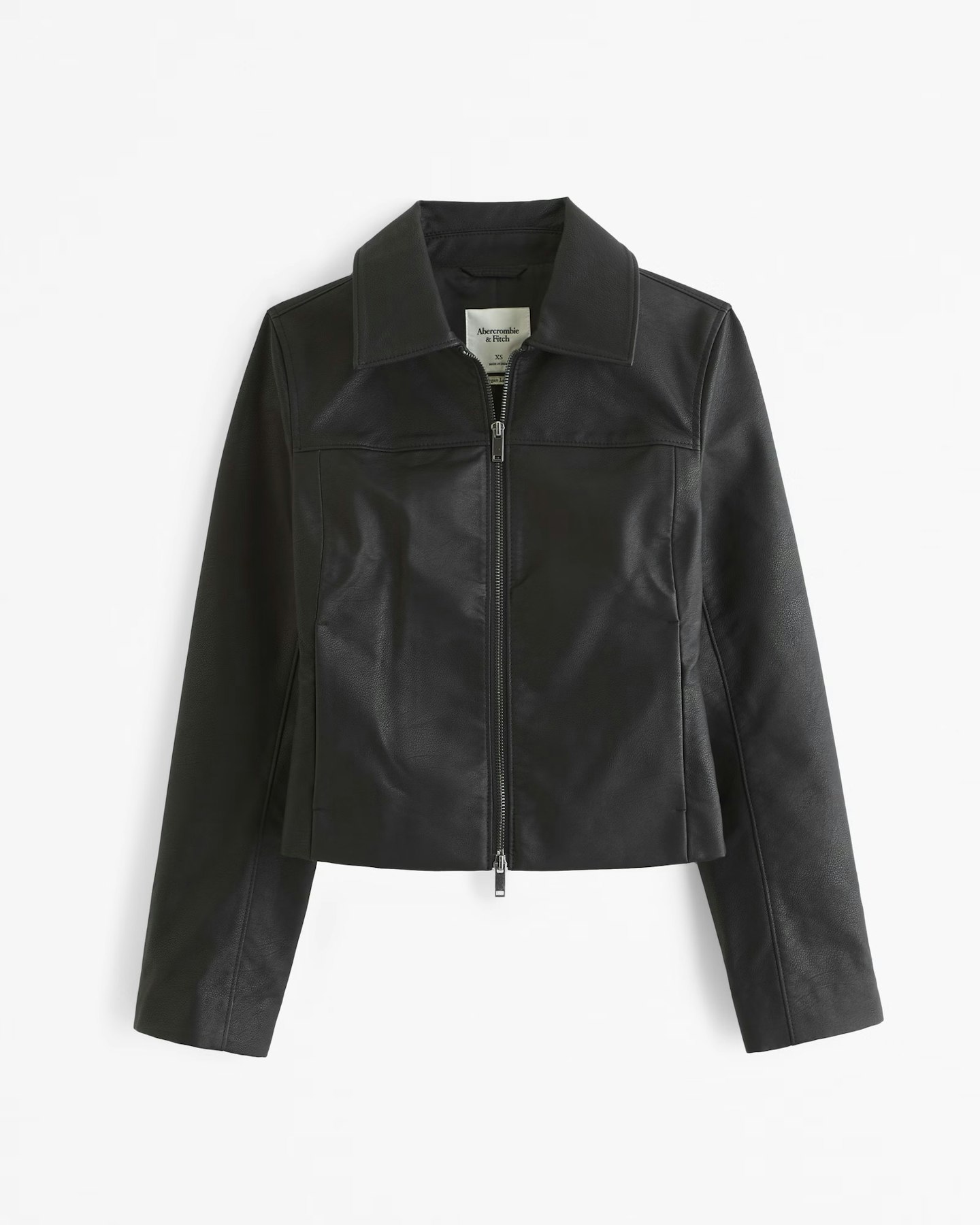 Abercrombie & Fitch, Vegan Leather Zip Jacket
