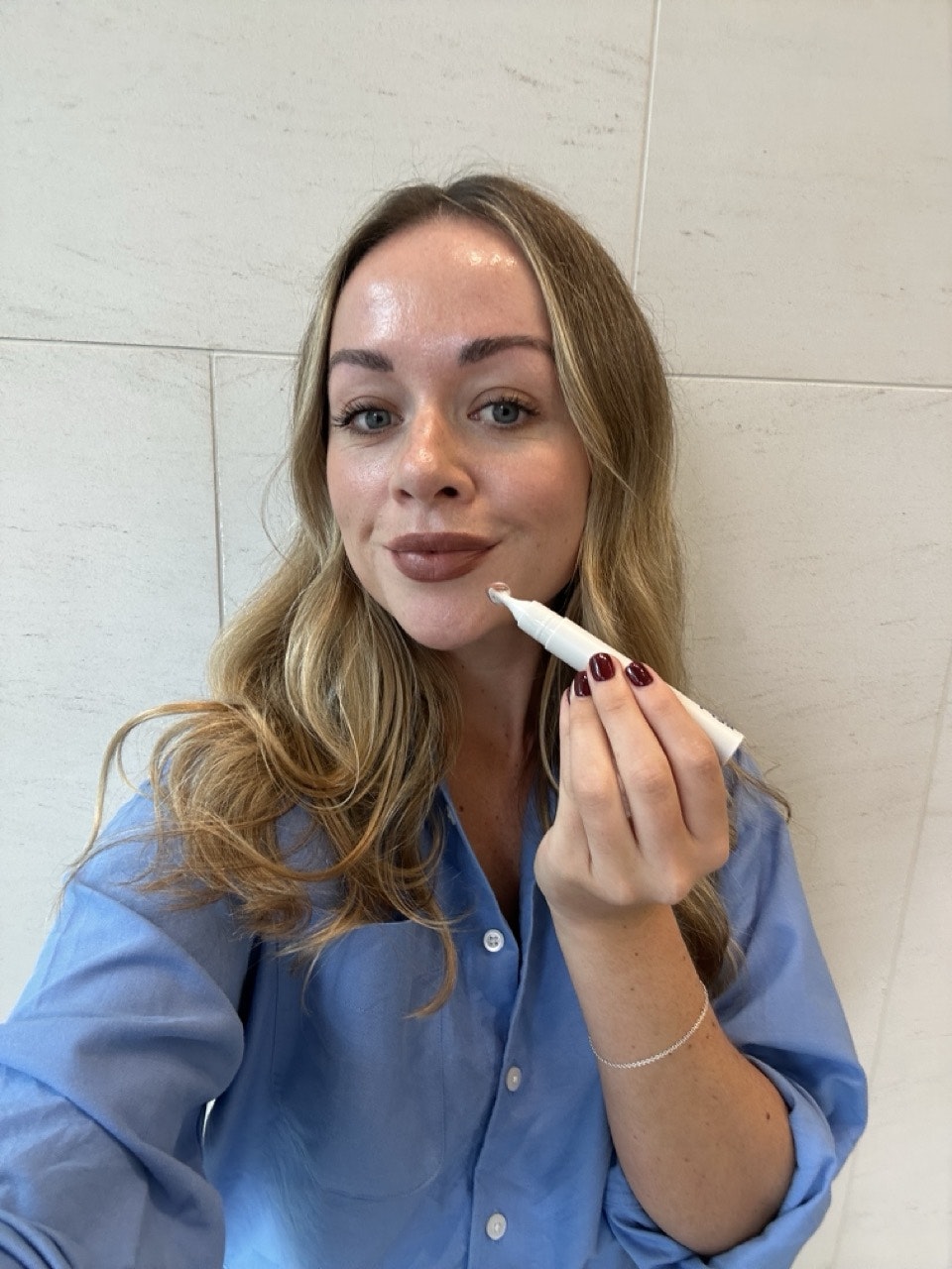 Rachael Martin using the Refy Lip Stick