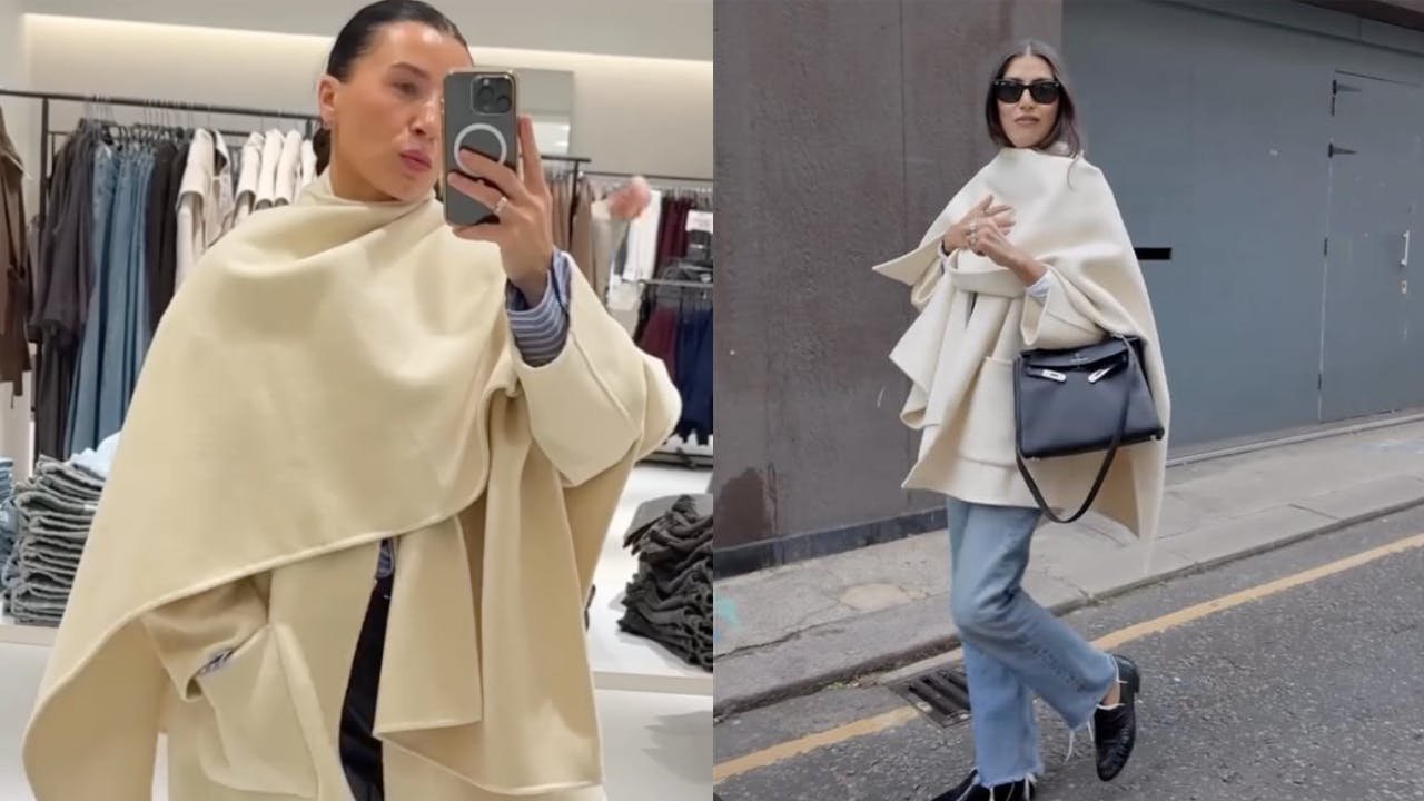 cape coat sciarpa poncho zara
