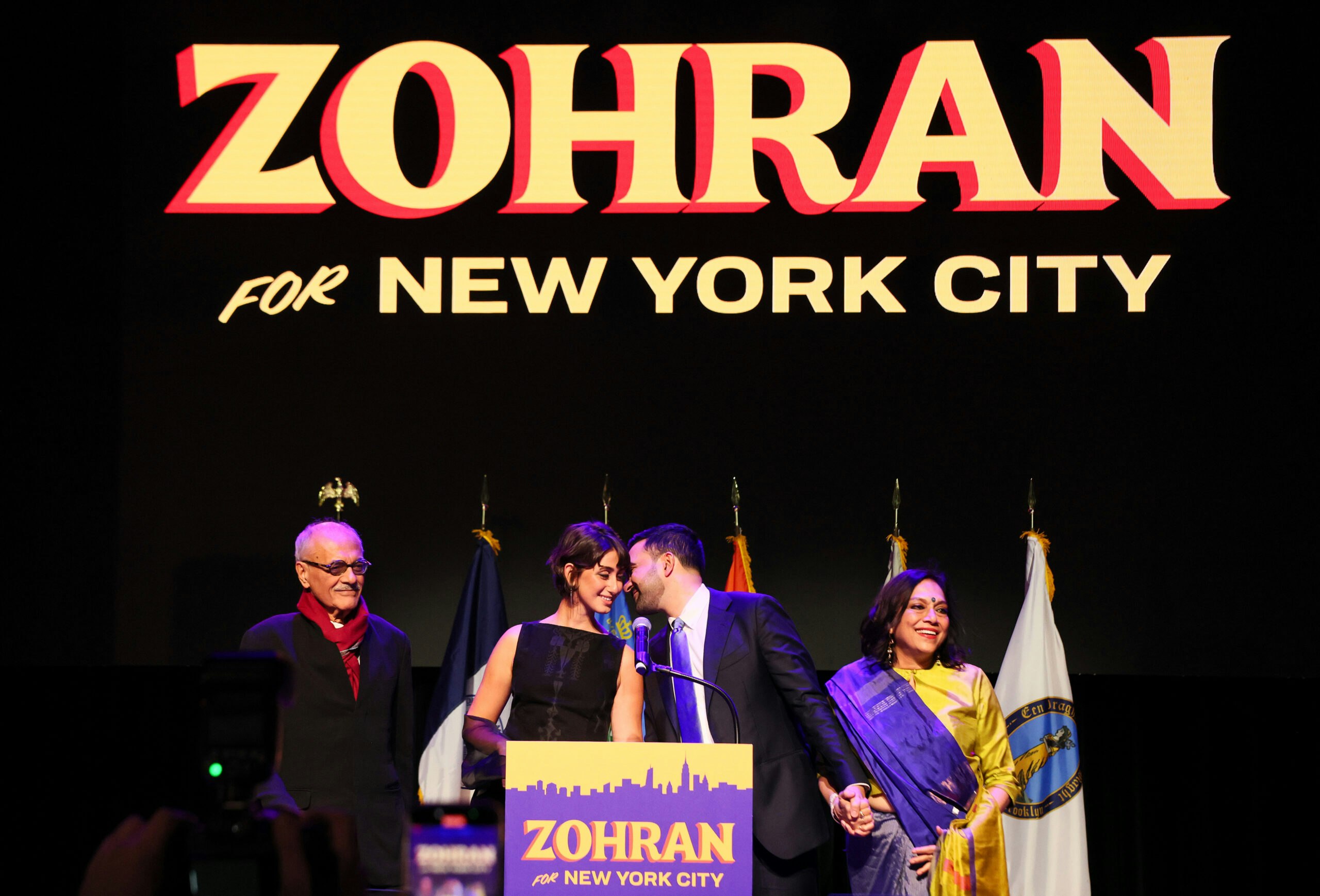 Rama and Zohran on stage