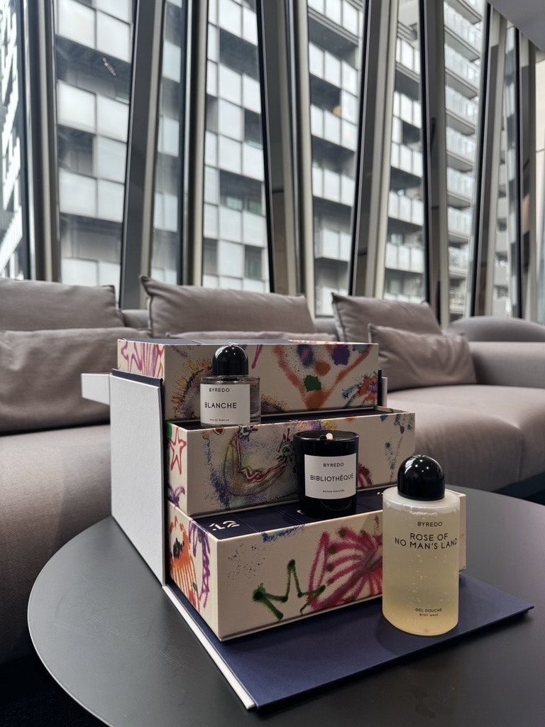 Sameeha testing the Byredo Advent Calendar