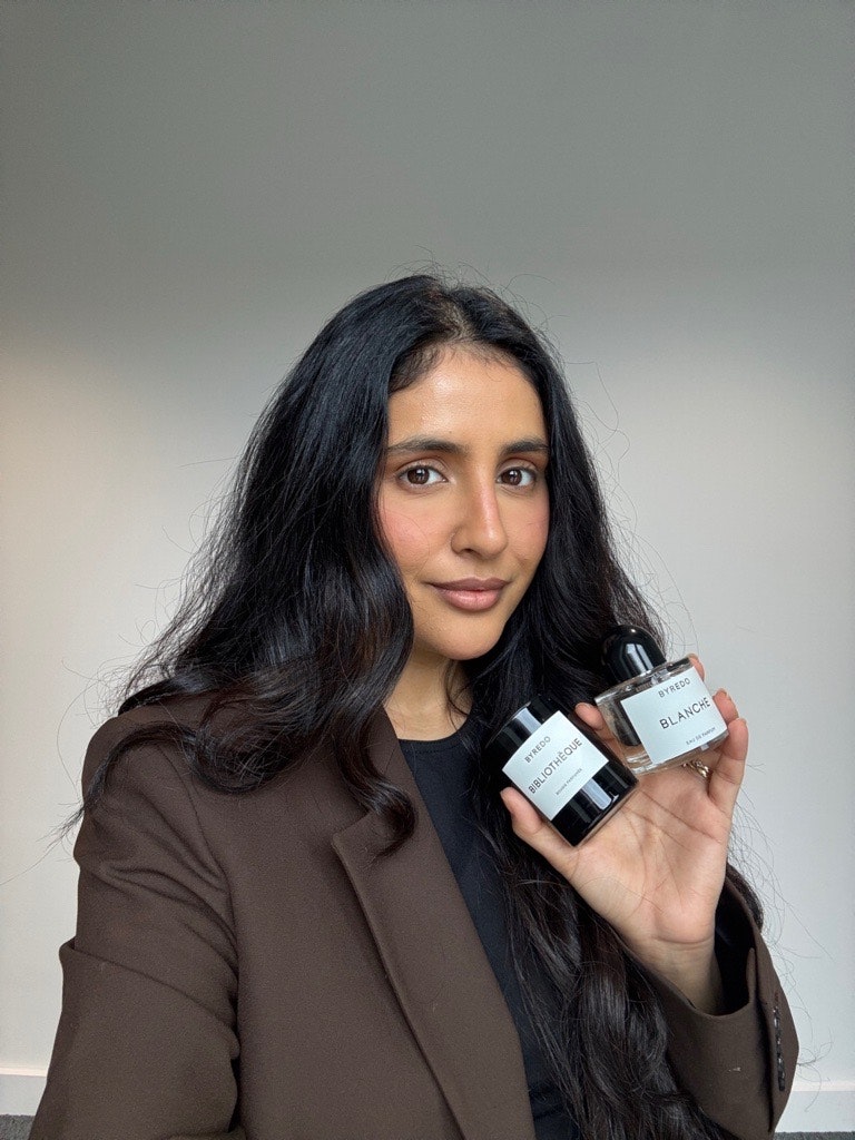 Sameeha testing the Byredo Advent Calendar