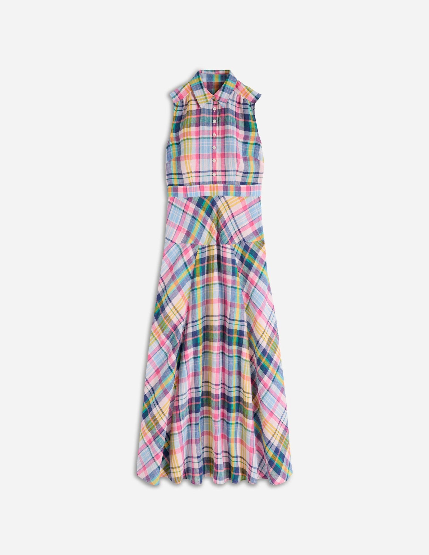 chinese dress ladies Lola Blouson Maxi Dress-Rainbow Multigingham main image 1