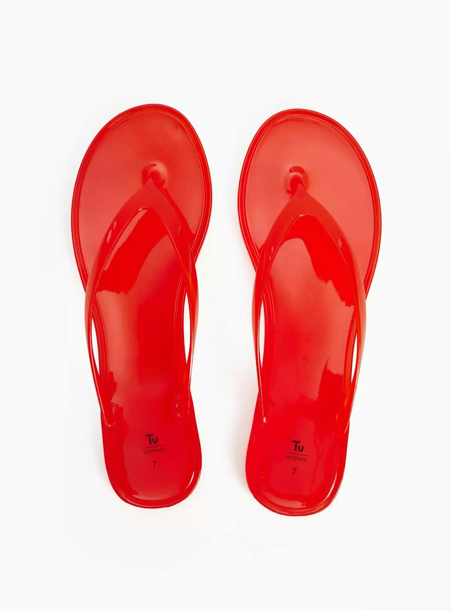 TU Red Jelly Flip Flops
