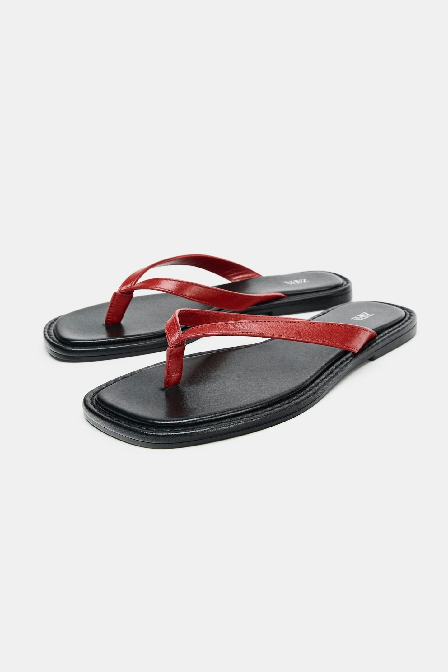 Zara Contrast Leather Sandals