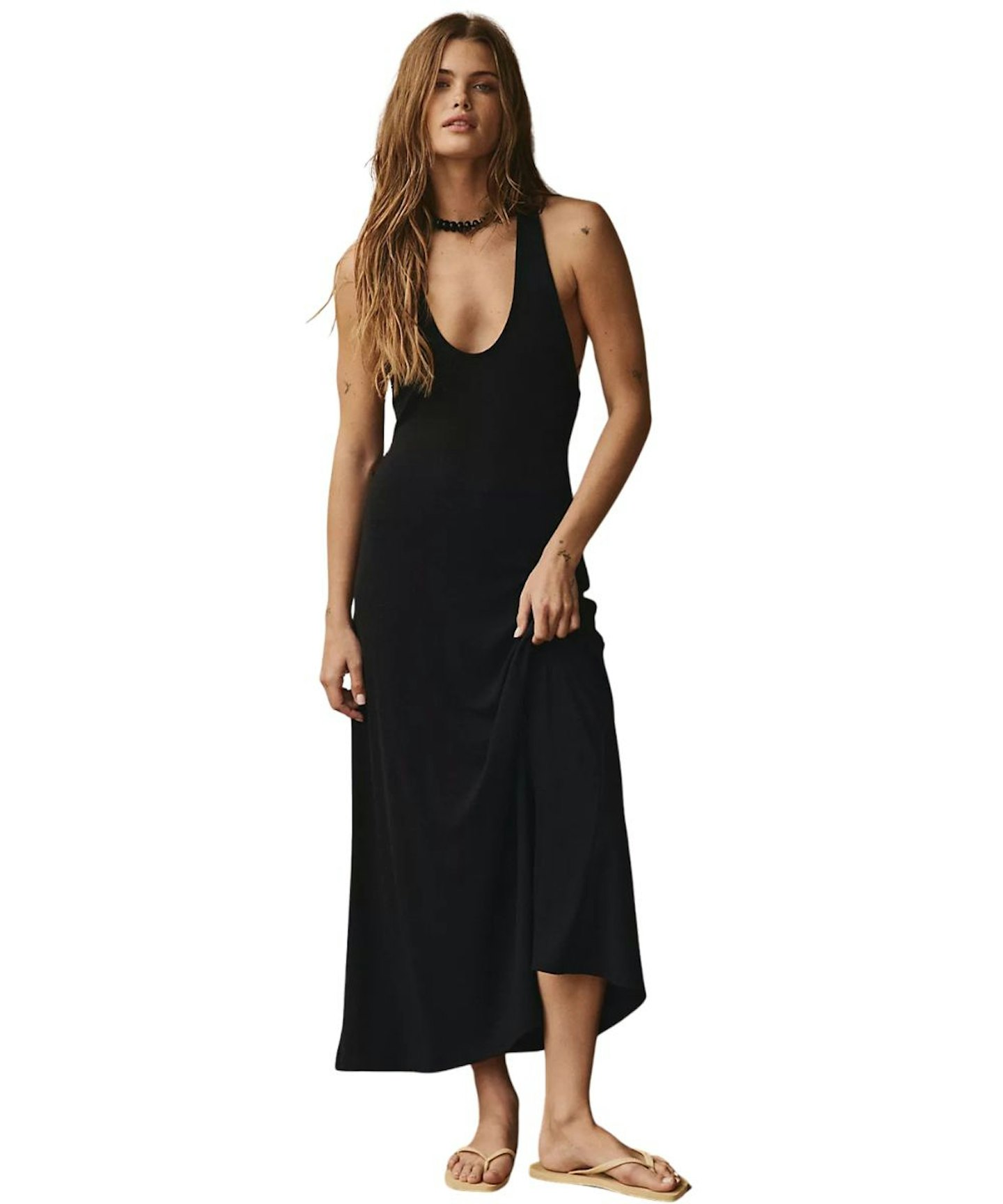 bella hadid maxi dress Bella Hadid's Slinky Plunging Bodycon Dress Is the Perfect Summer LBD