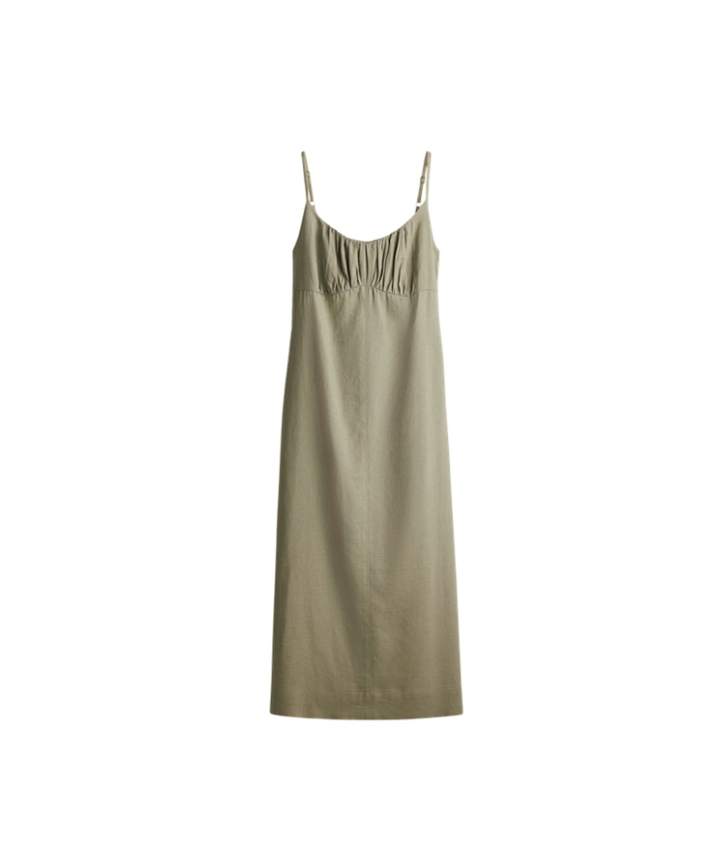 green satin dress formal Tween Caterpillar Ruched Tank Top Dress X-Large / Green main image 0