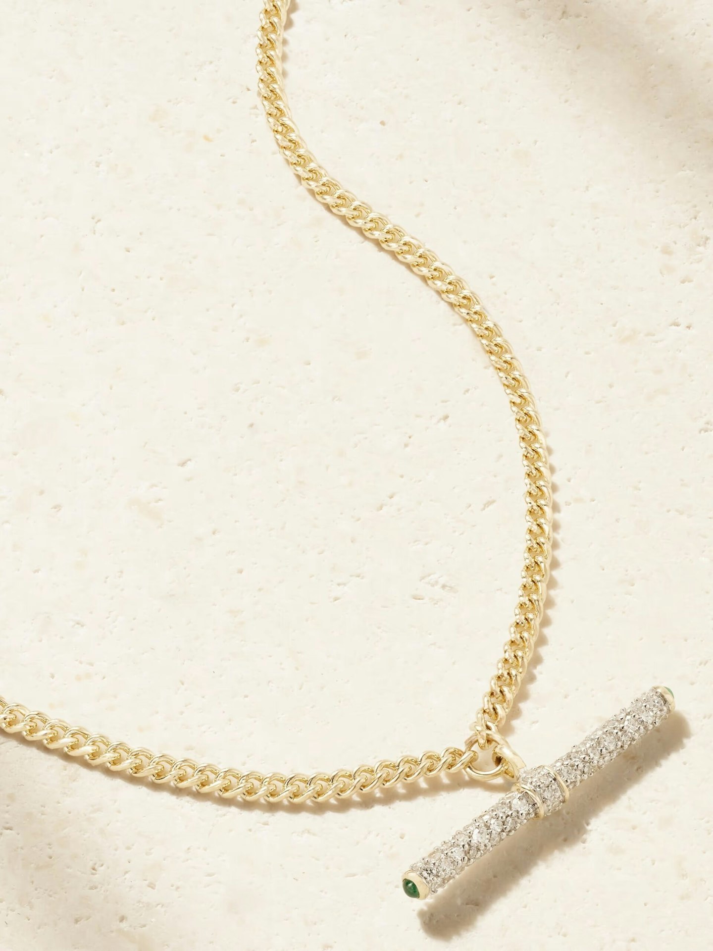 Lucy Delius Baby T-Bar Diamond Necklace