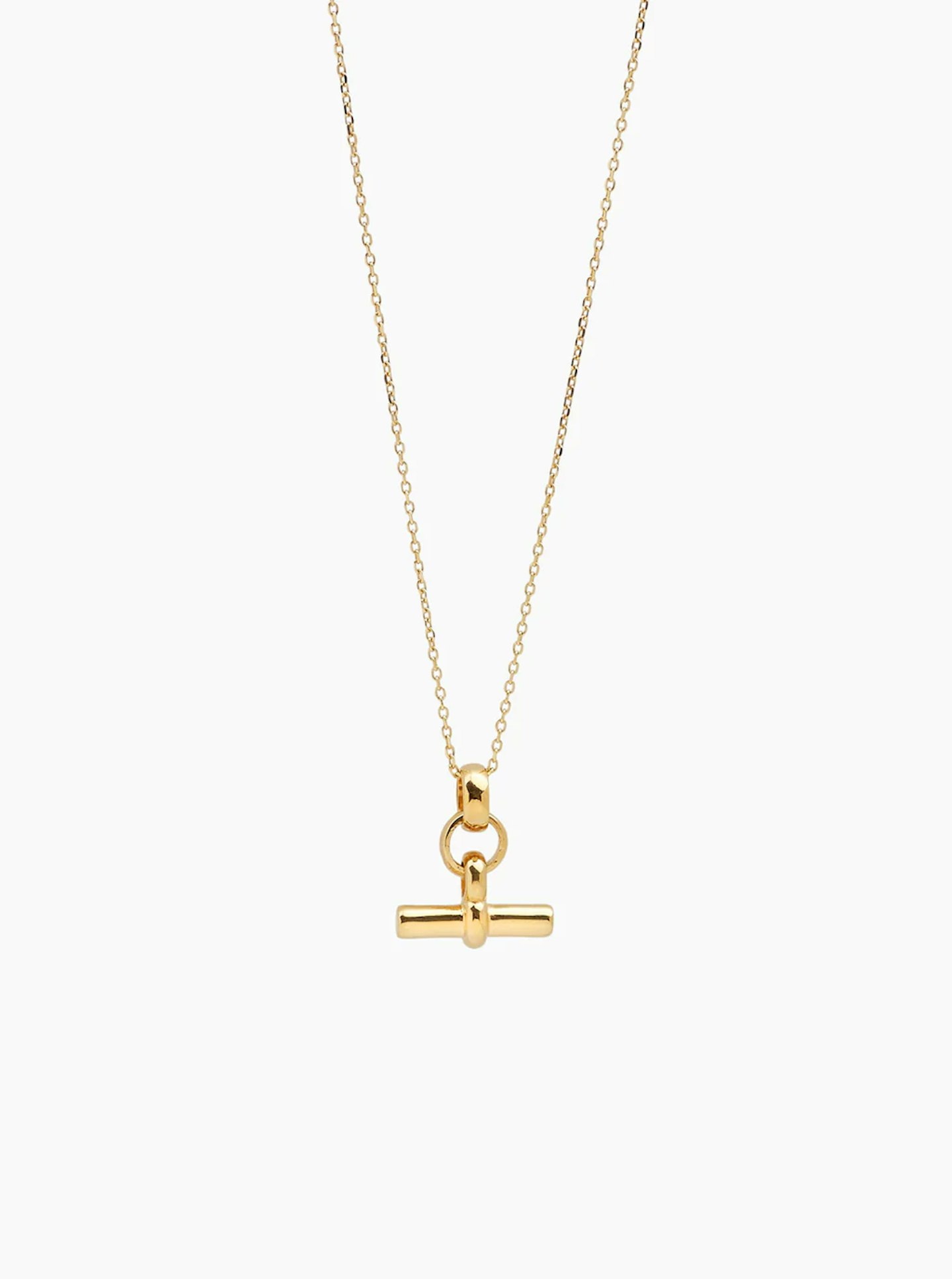Tilly Sveaas Mini Gold T-Bar On Trace Chain