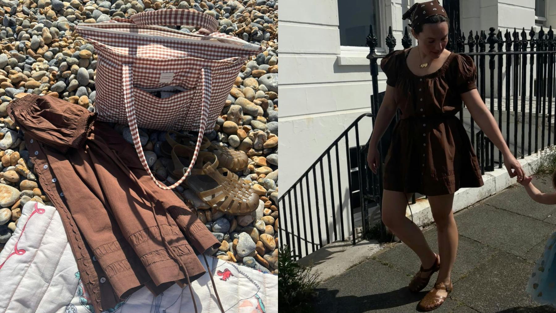 I wore this brown mini dress on the hottest day of the year and got so many compliments