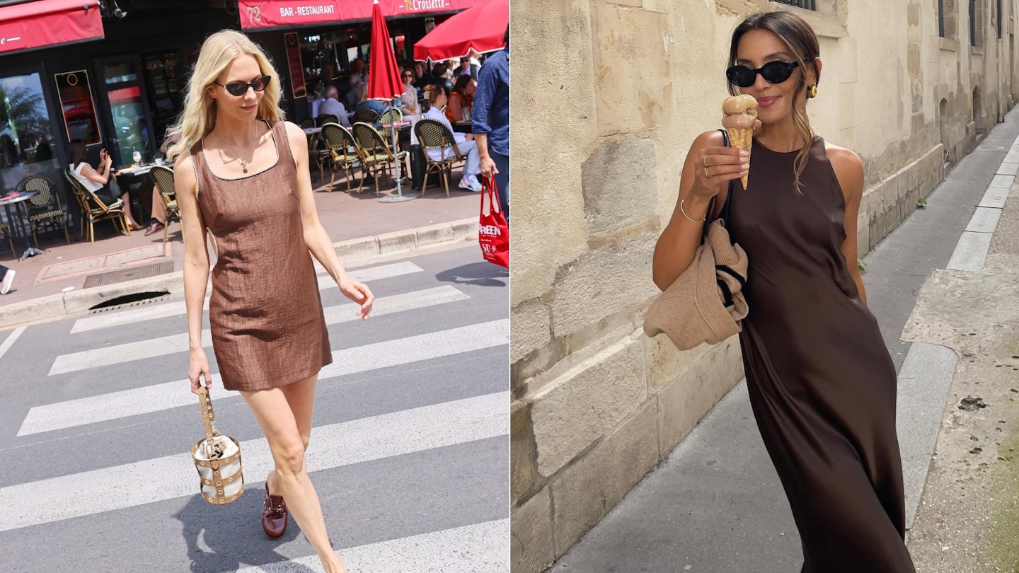 best brown dress Camielle Brown Maxi Dress - US 6