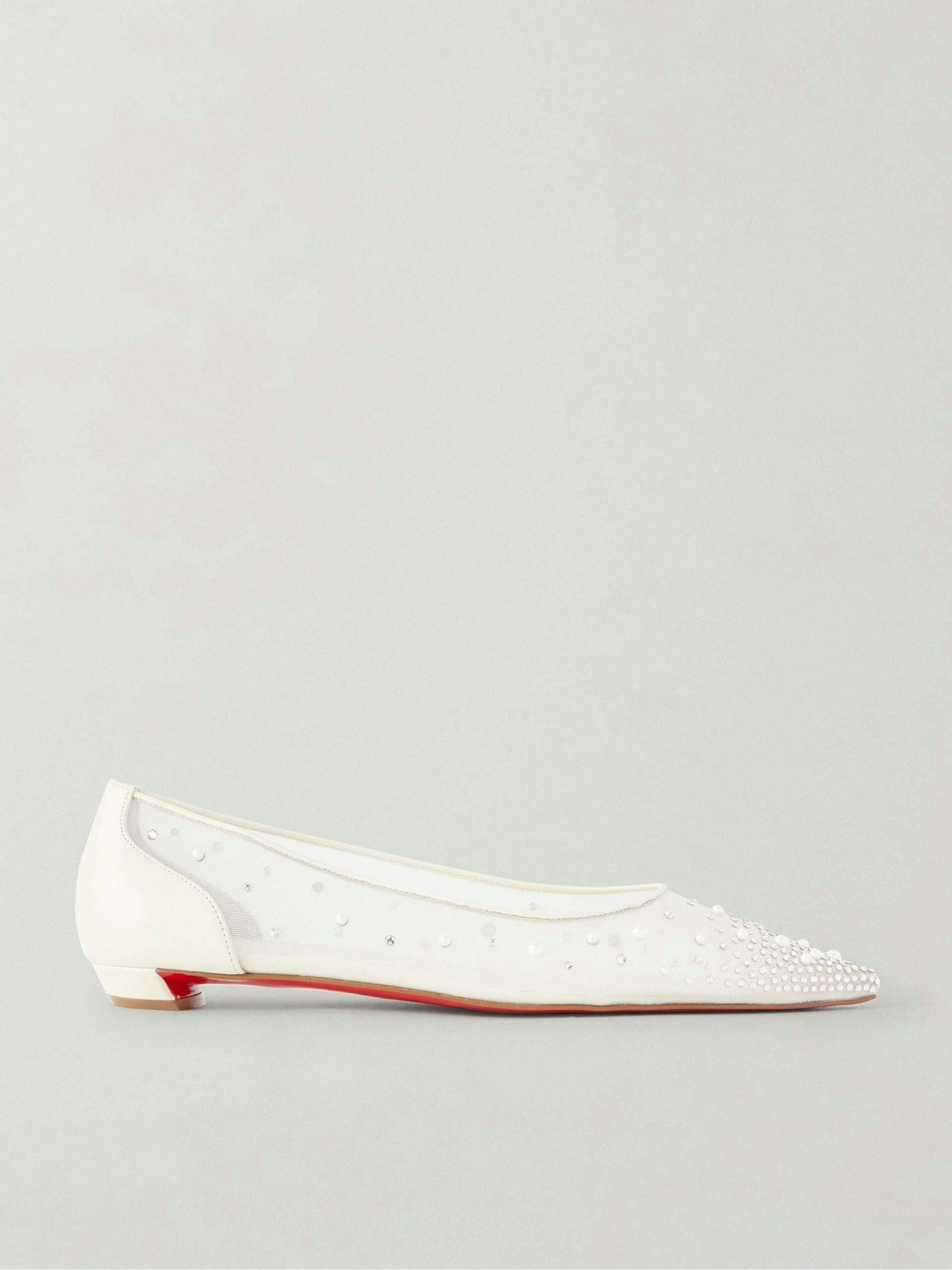 Christian Louboutin, Miss Z Degrastrassina Mesh Flats