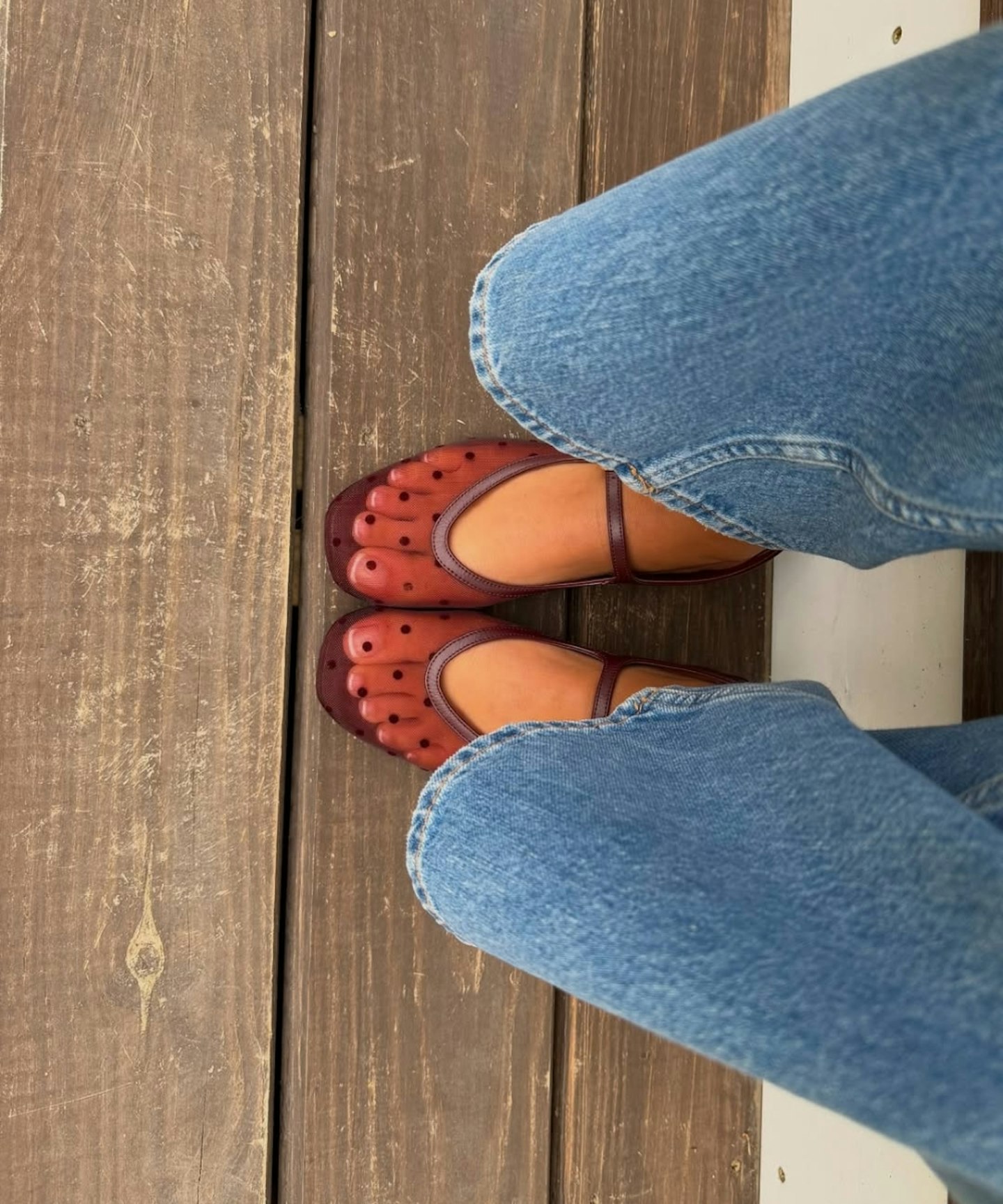 sheer ballet flats