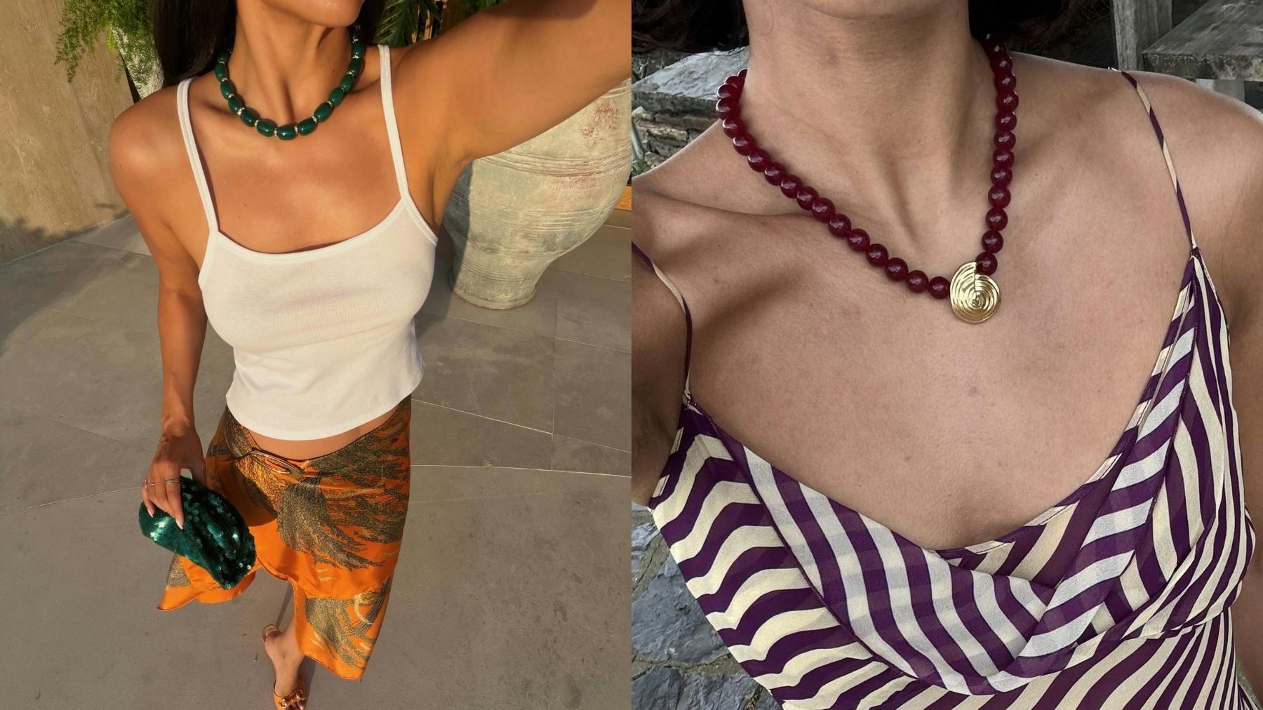 This eclectic necklace trend will make every summer outfit look cooler