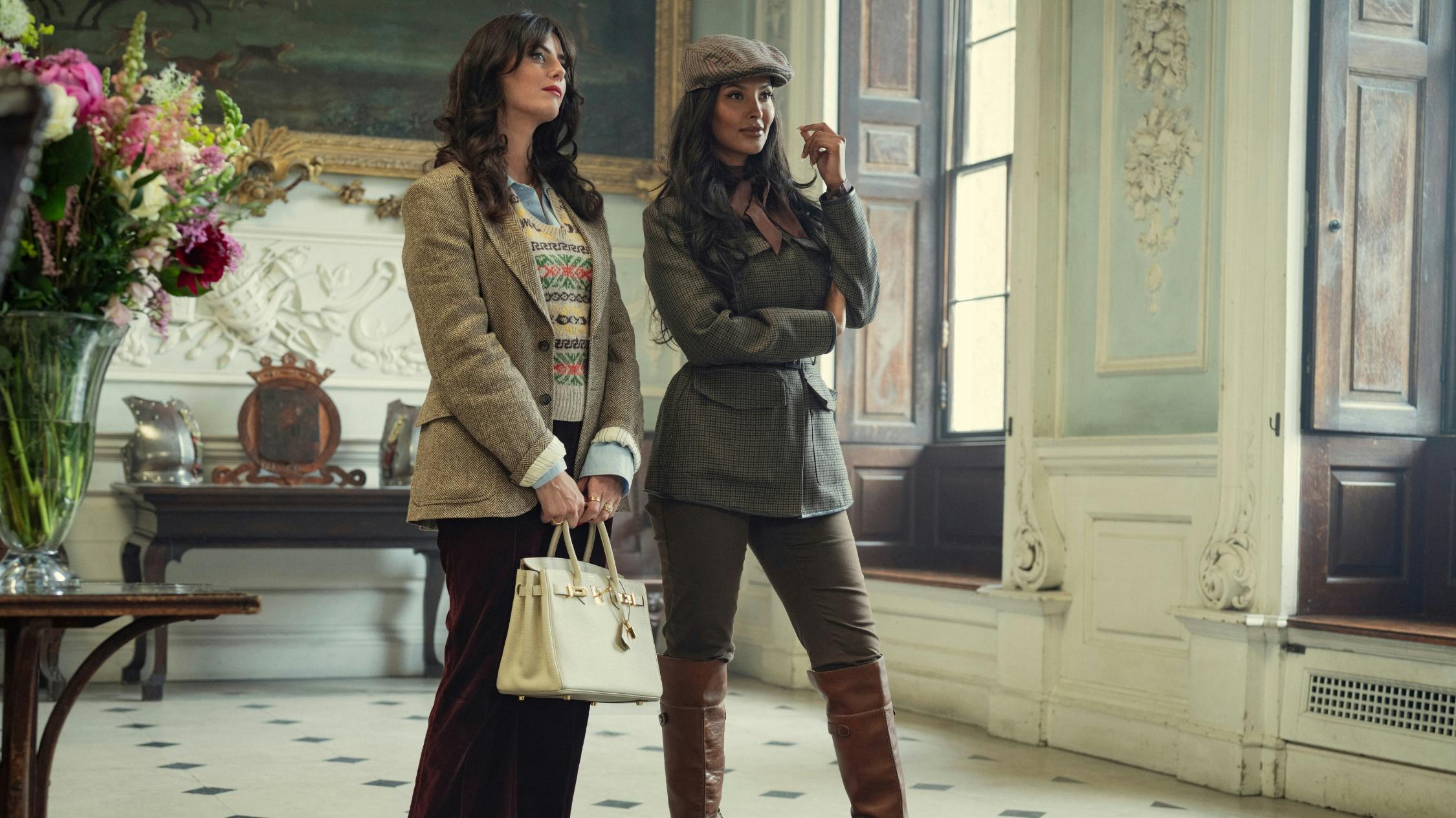 I've got Kaya Scodelario and Maya Jama's The Gentlemen outfits on my autumn moodboard – shop them now