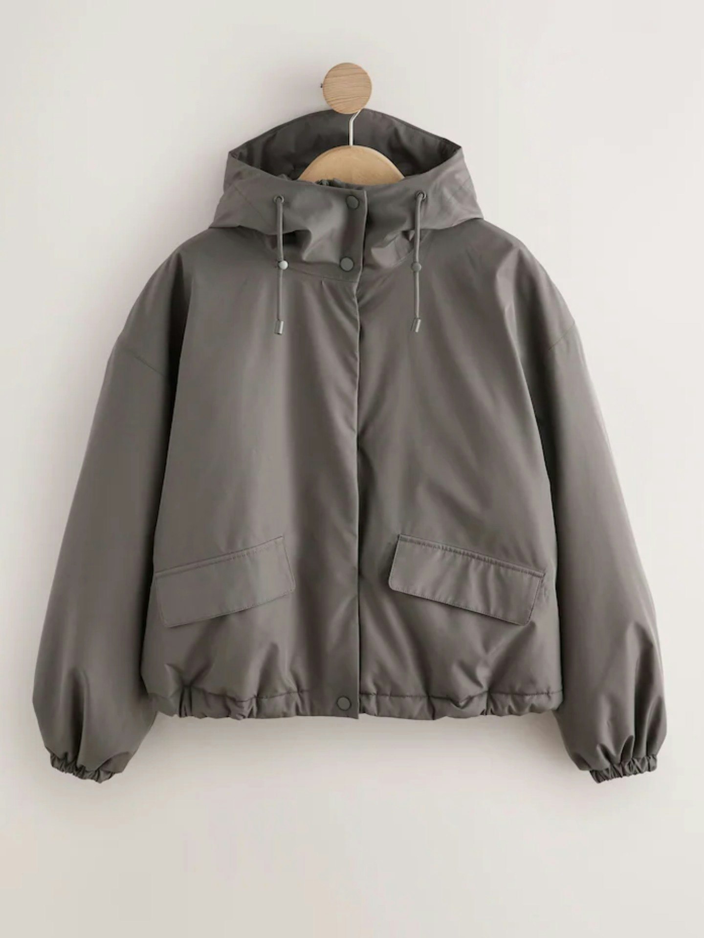 Next, Grey Waterproof Funnel Neck Padded Bomber Jacket