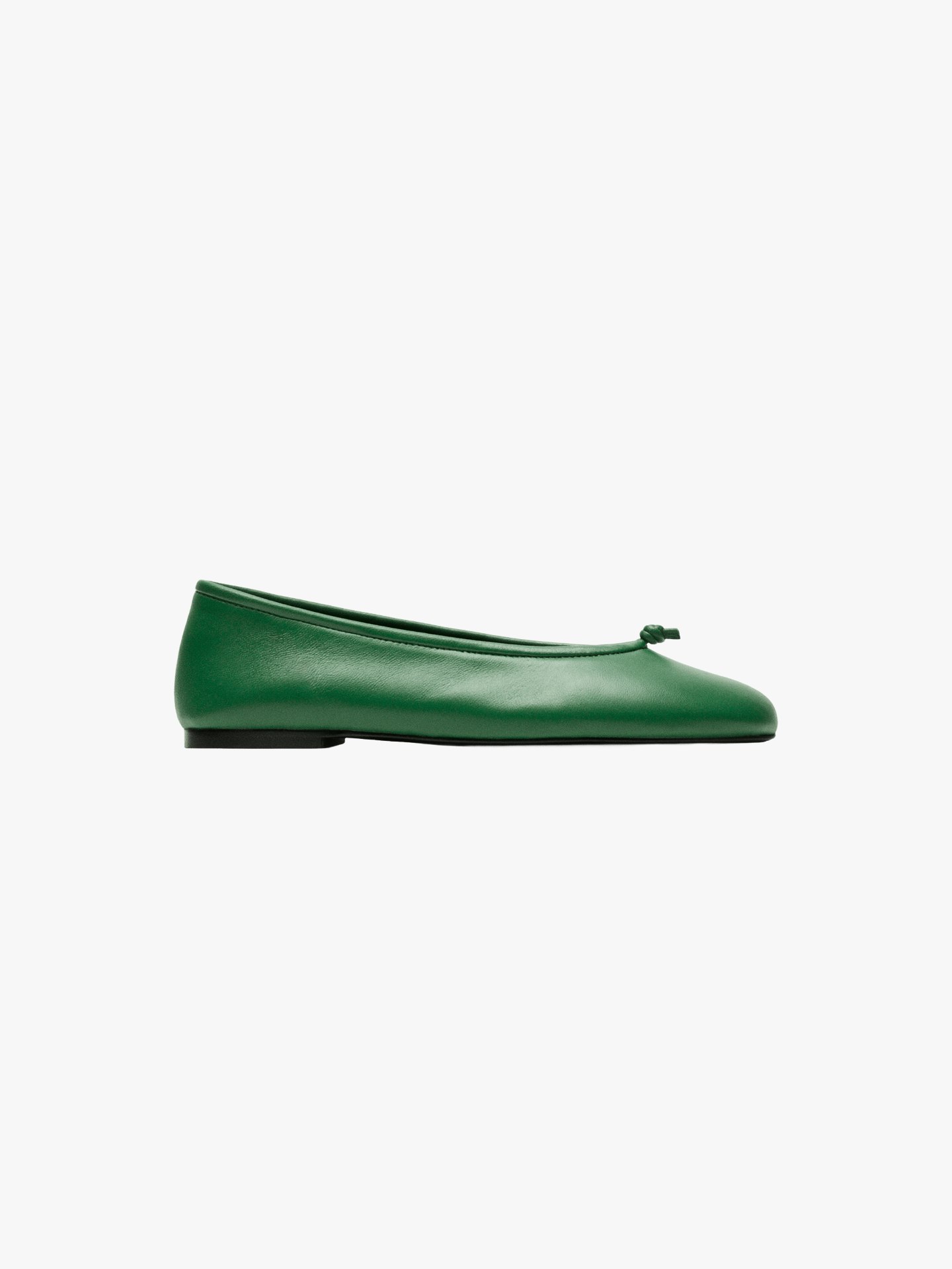 Massimo Dutti, Leather Knot Ballet Flat