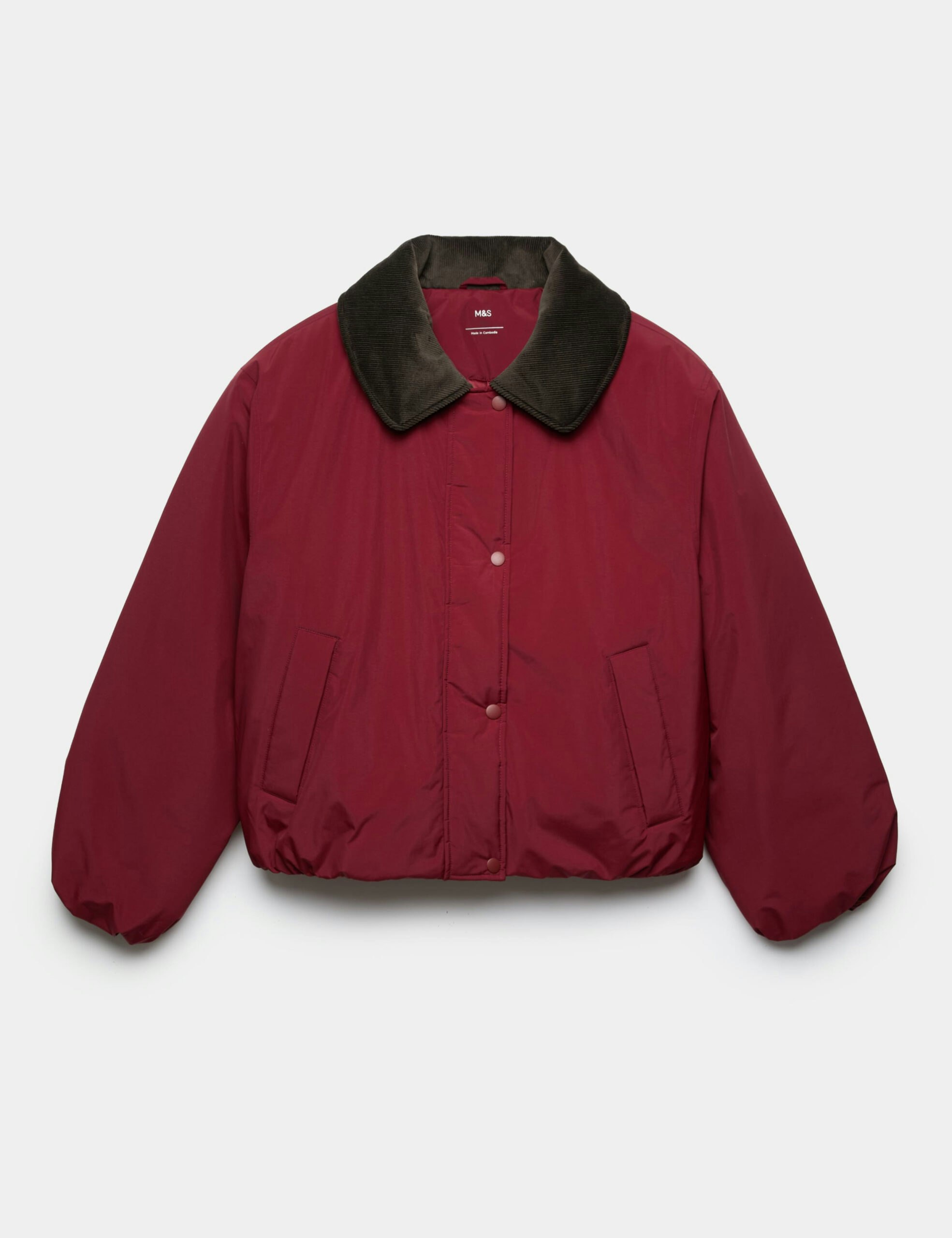 M&amp;S, Thermowarmth™ Cord Collar Short Padded Jacket
