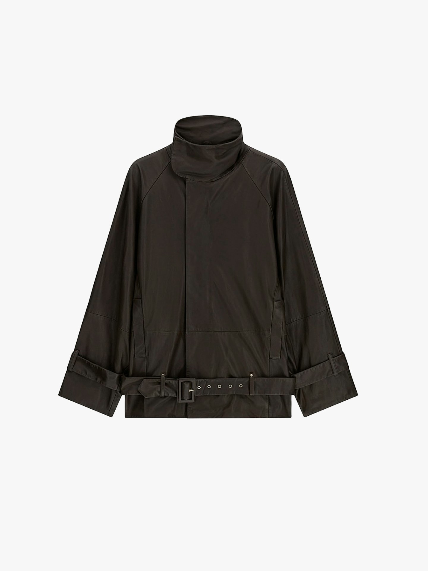 Guess, Leonie Genuine Leather Belted Jacket