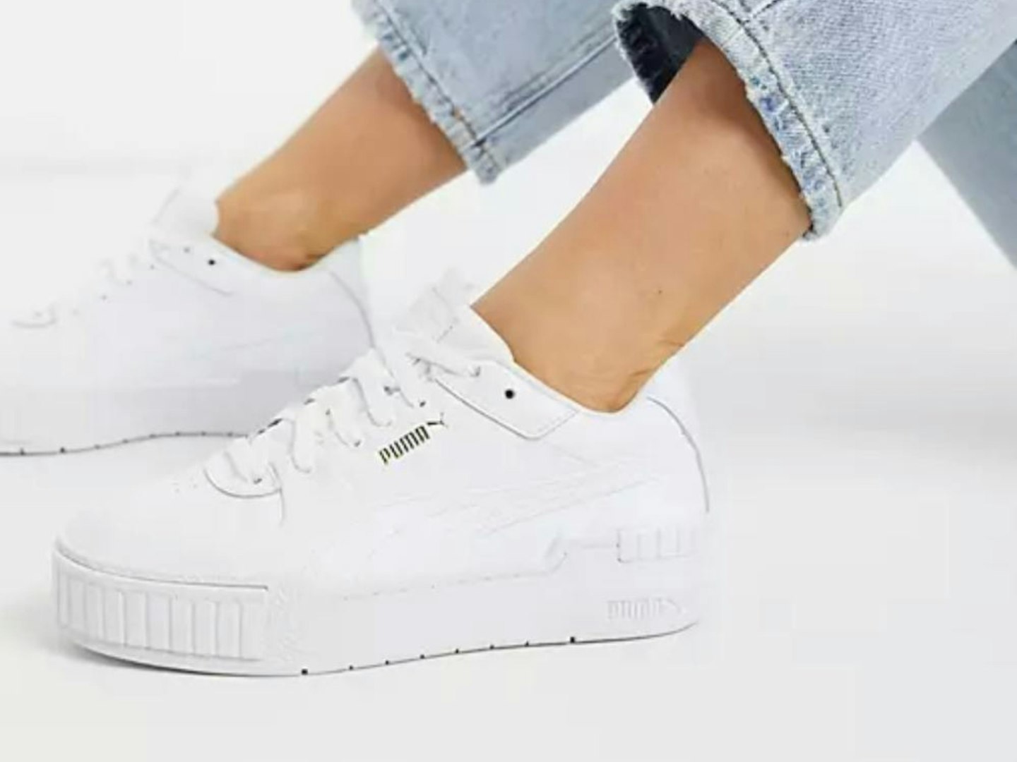 Puma Cali Sport chunky trainers in white