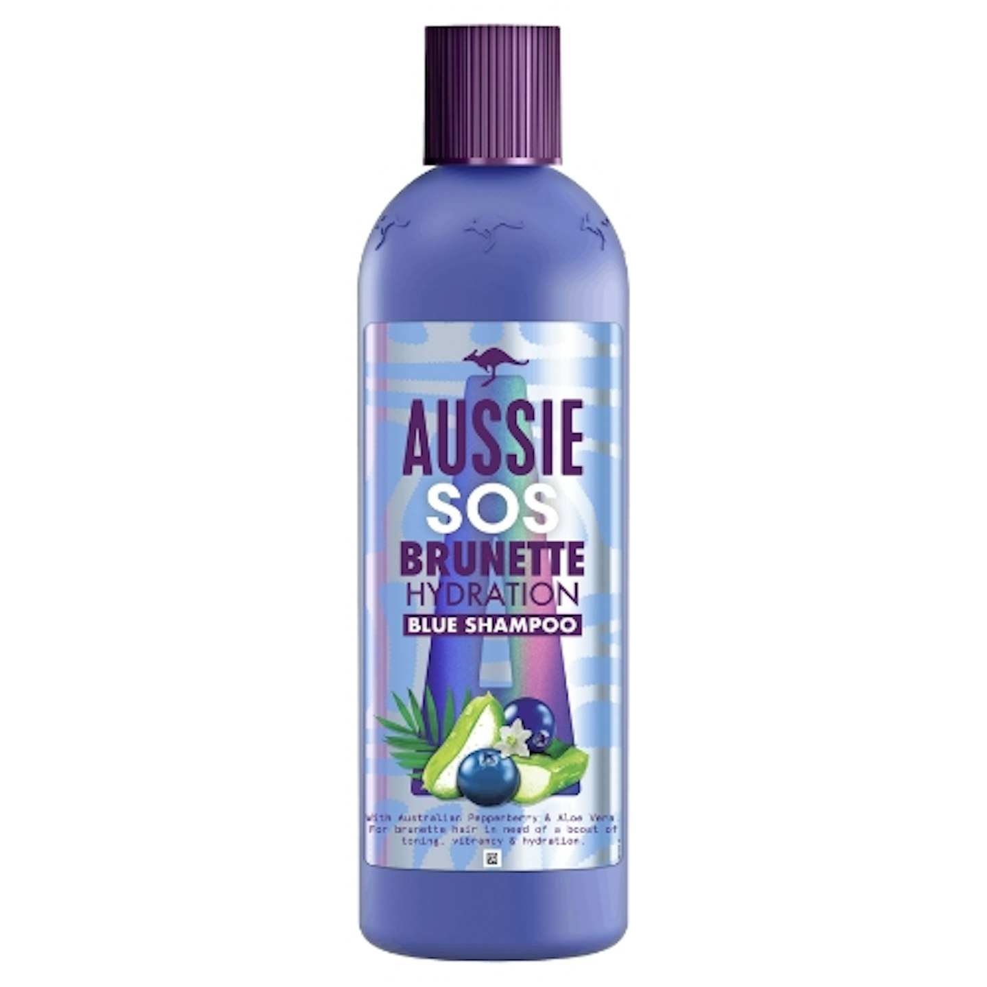 Aussie SOS Brunette Hair Hydration Vegan Blue Shampoo for Brunette Hair 290ml