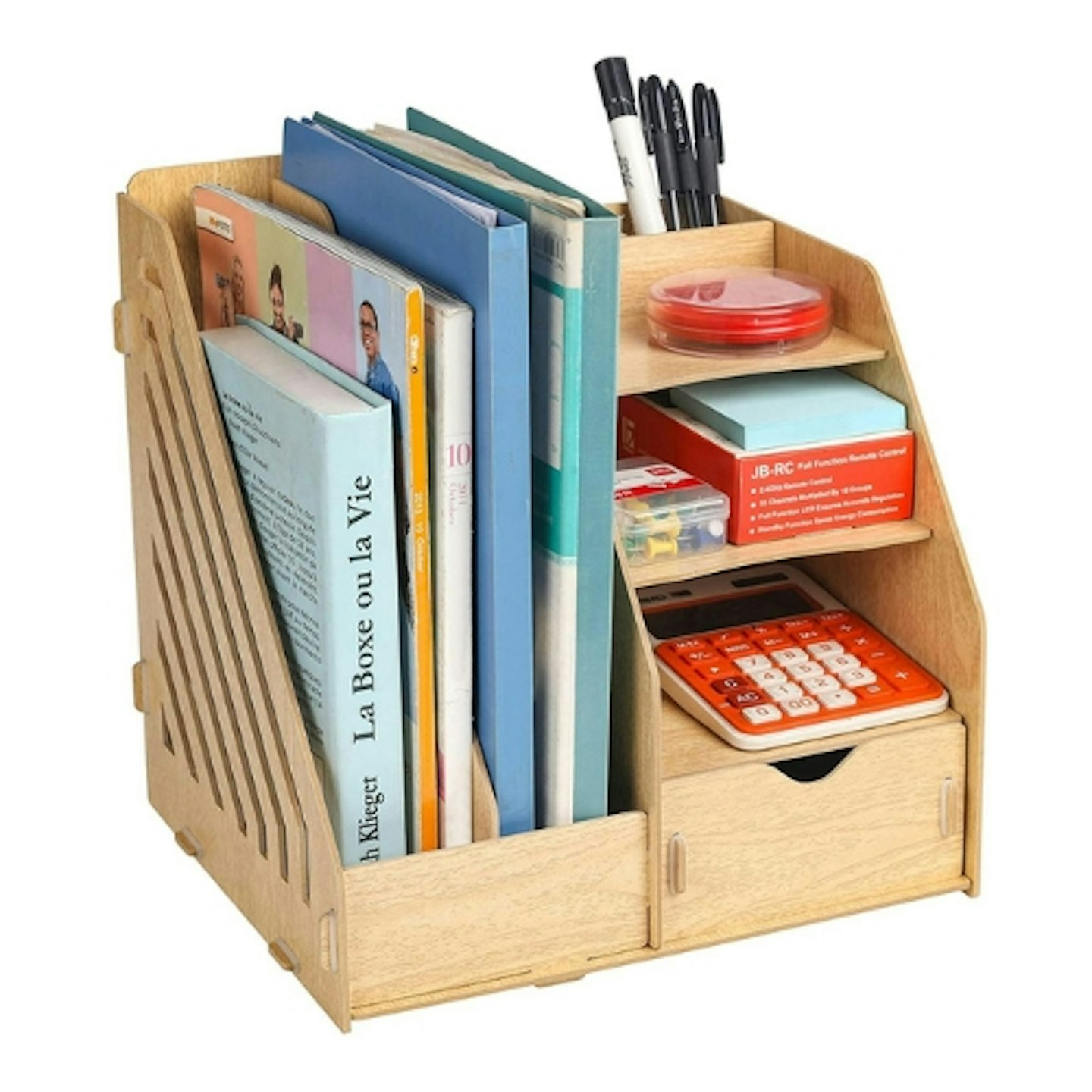 HomJoy Multi-Functional Wooden Desktop Organiser