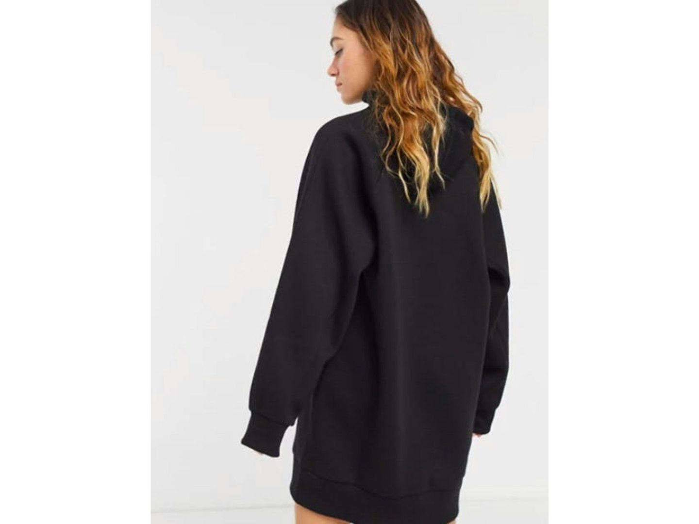 COLLUSION hoodie dress in black