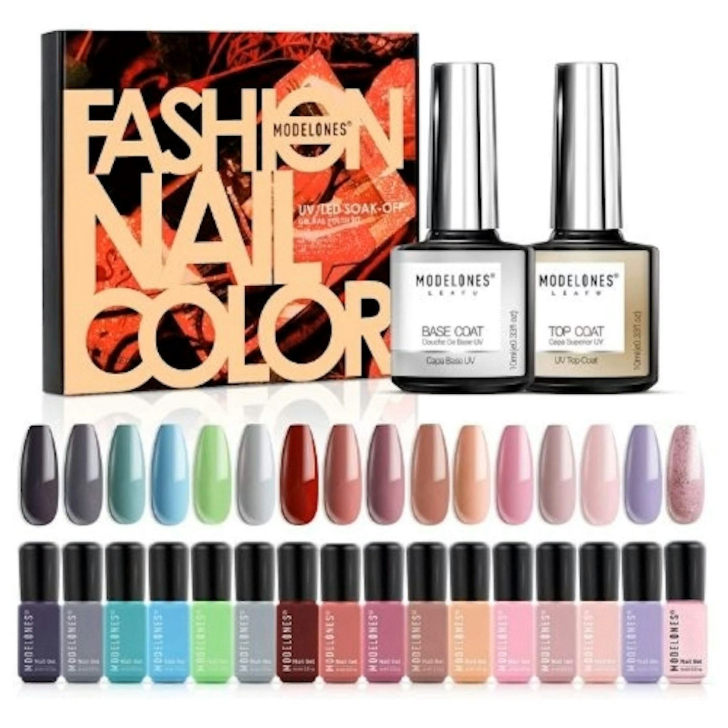 Modelones 18 PCS Soak Off Gel Nail Polish Set