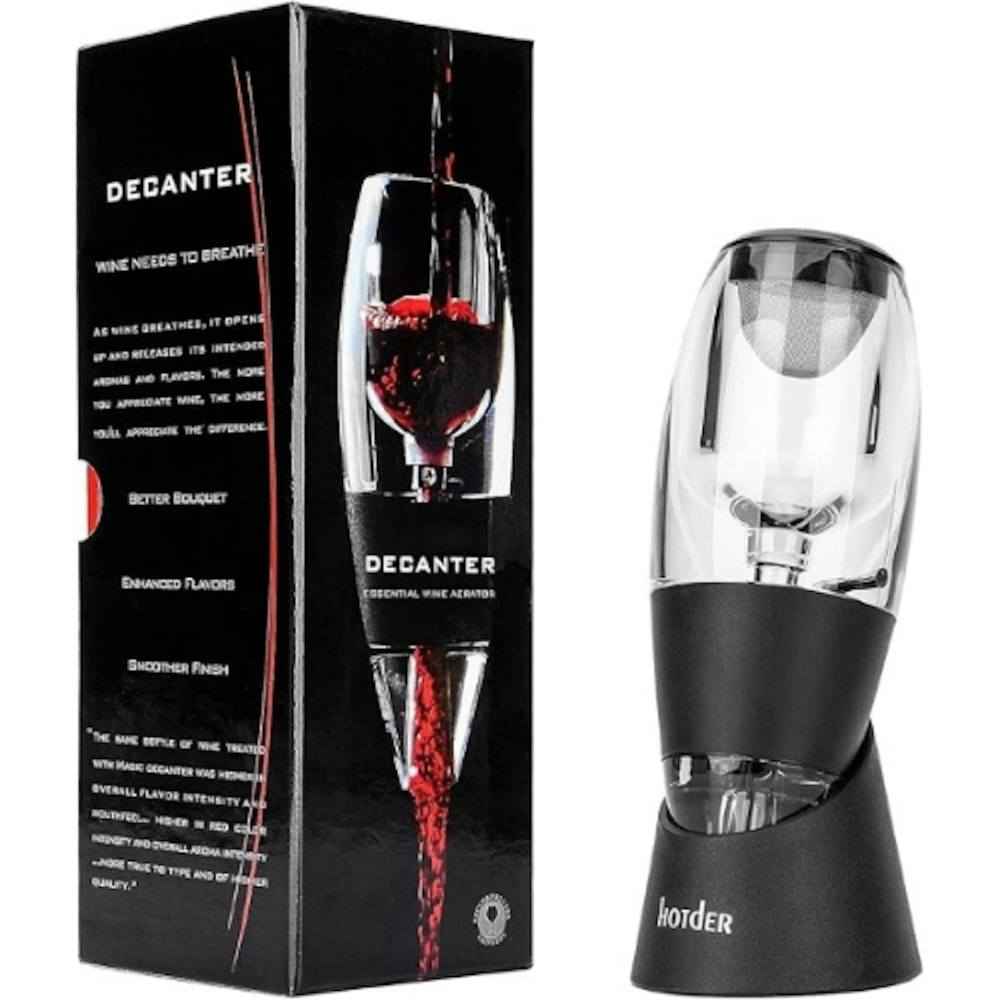 Hotder Wine Aerator Decanter with Base Gift Set