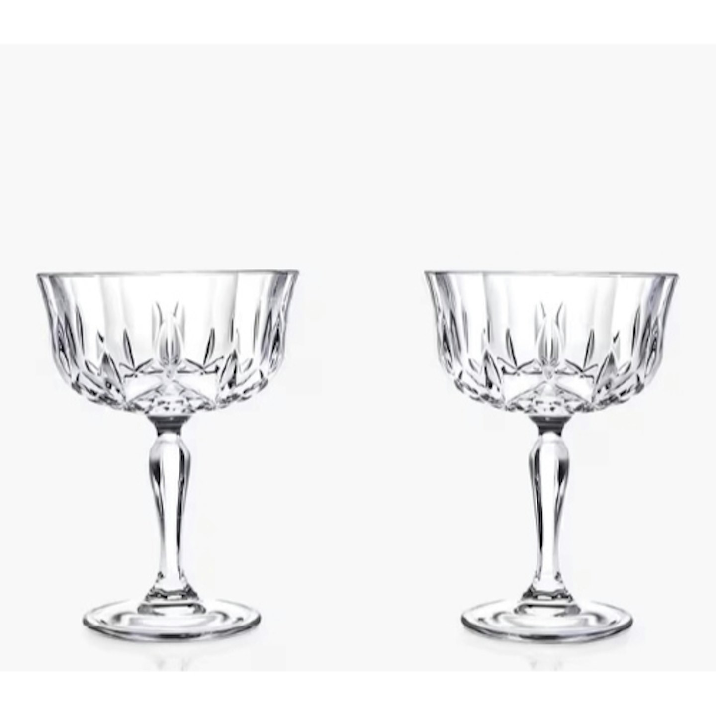 John Lewis & Partners Paloma Opera Crystal Glass Champagne Saucers