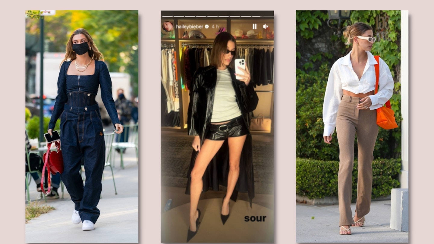 hailey bieber outfits