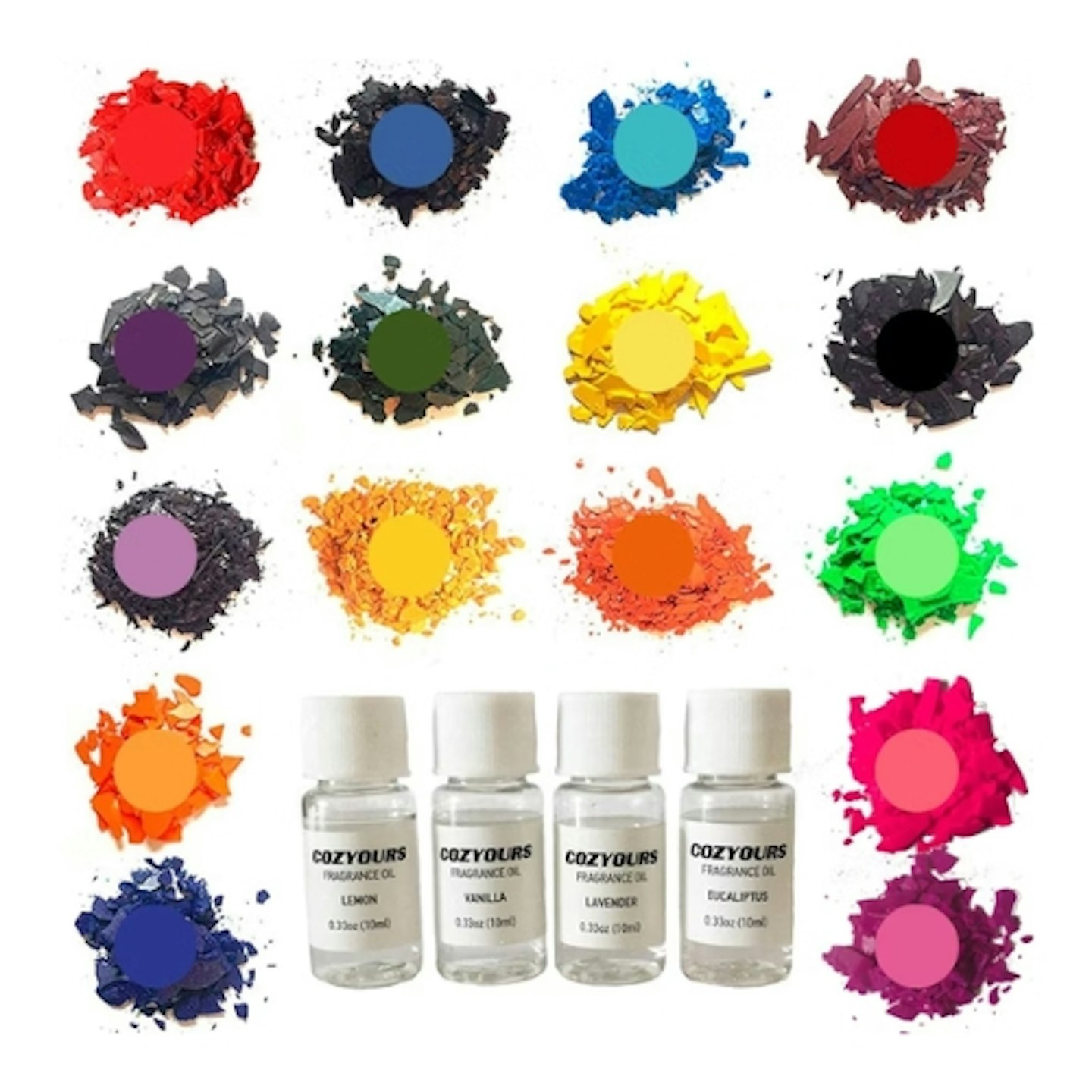 Cozyours Candle Wax Dye Flakes & Fragrance Oils