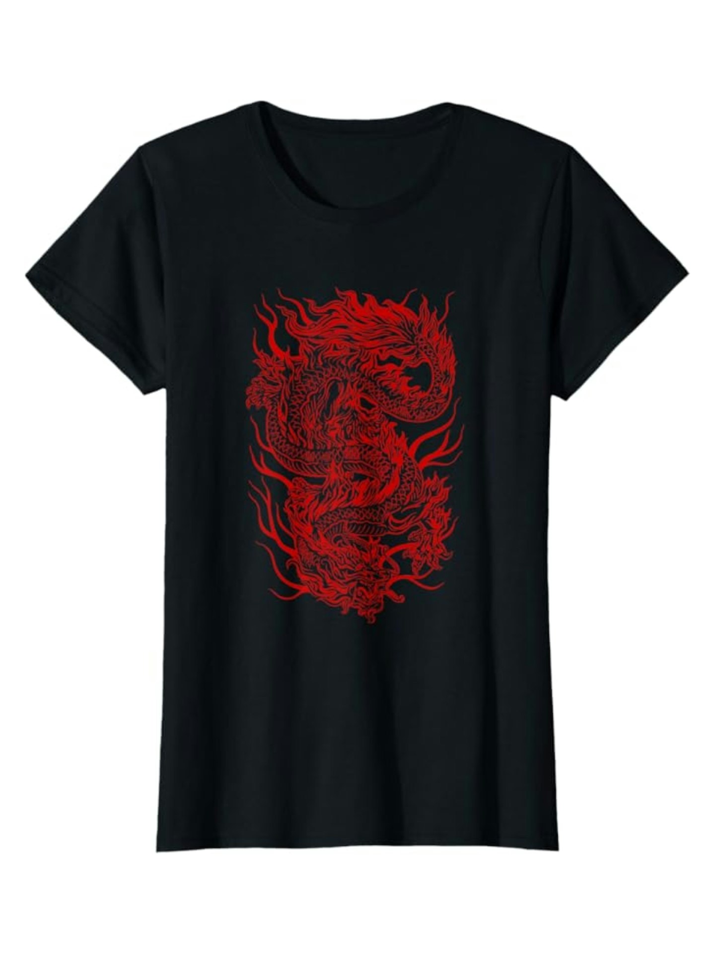 Aesthetic Red Chinese Dragon Grunge Egirl T-Shirt